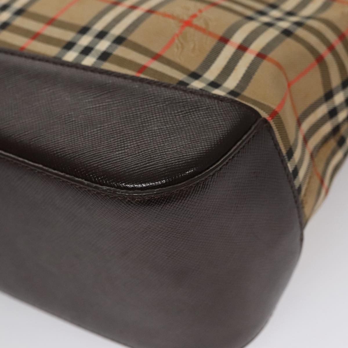 Burberry Nova Check Beige Canvas Handbag (Pre-Owned) Size ONE SIZE - 9 Thumbnail