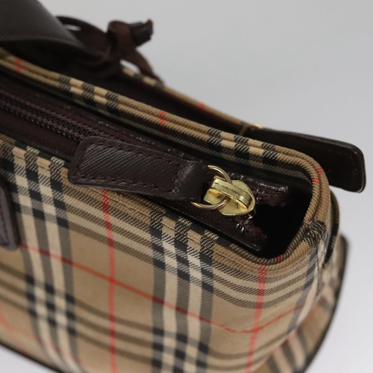Burberry Nova Check Beige Canvas Handbag (Pre-Owned) Size ONE SIZE - 11 Thumbnail