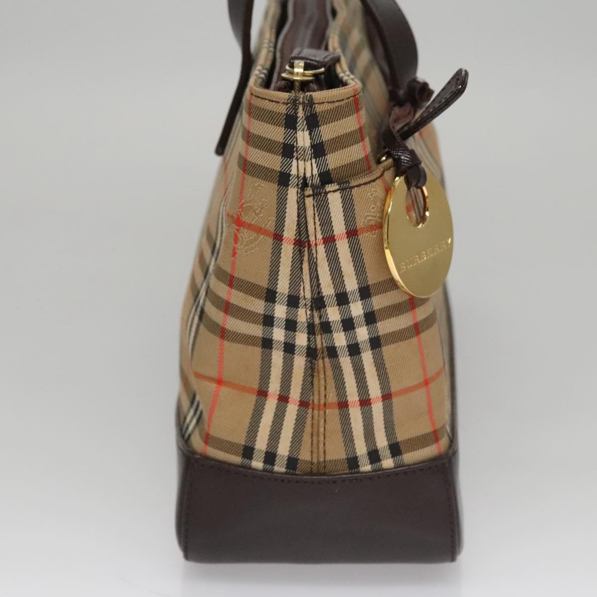 Burberry Nova Check Beige Canvas Handbag (Pre-Owned) Size ONE SIZE - 3 Thumbnail