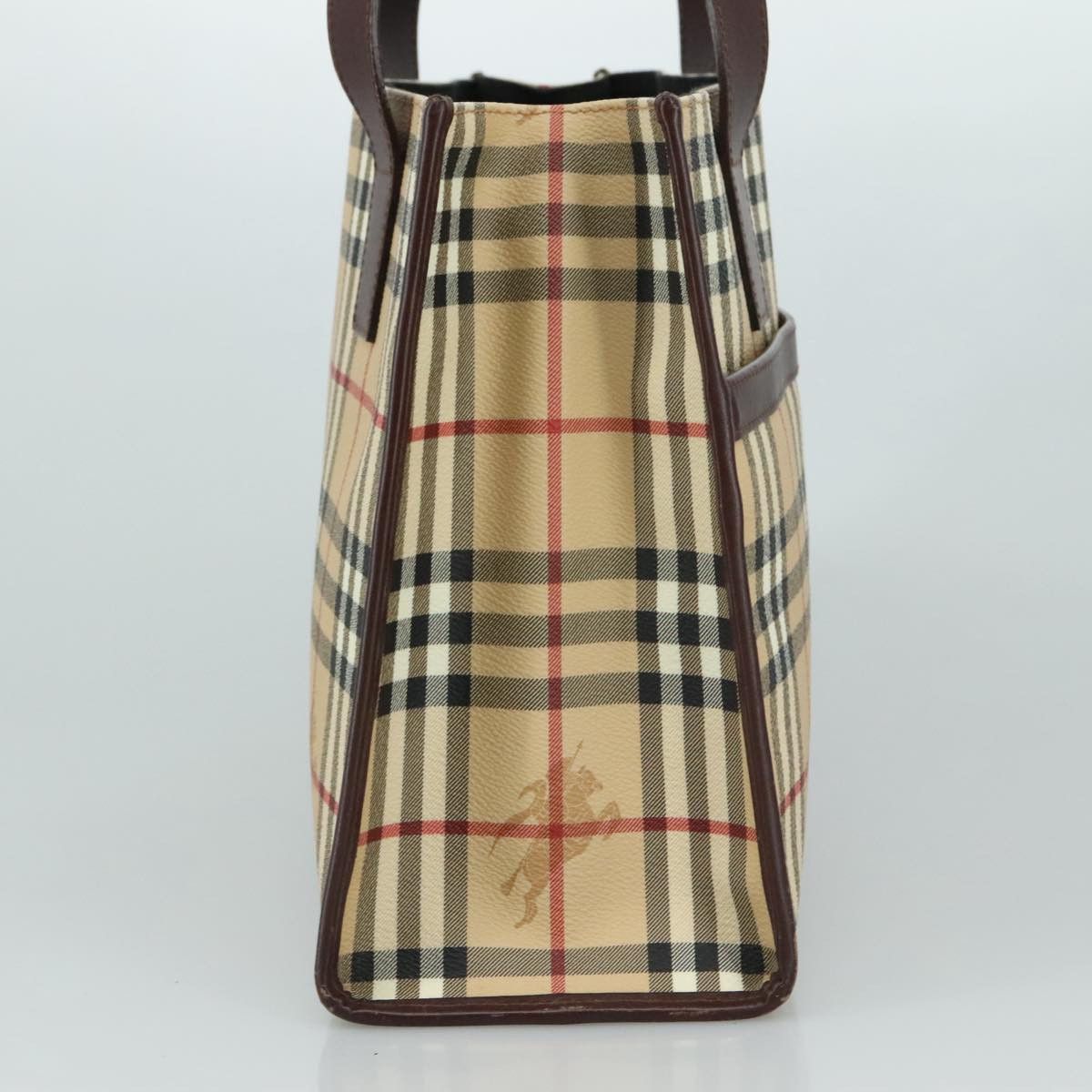 Burberry Haymarket Beige Canvas Handbag (Pre-Owned) Size ONE SIZE - 3 Thumbnail