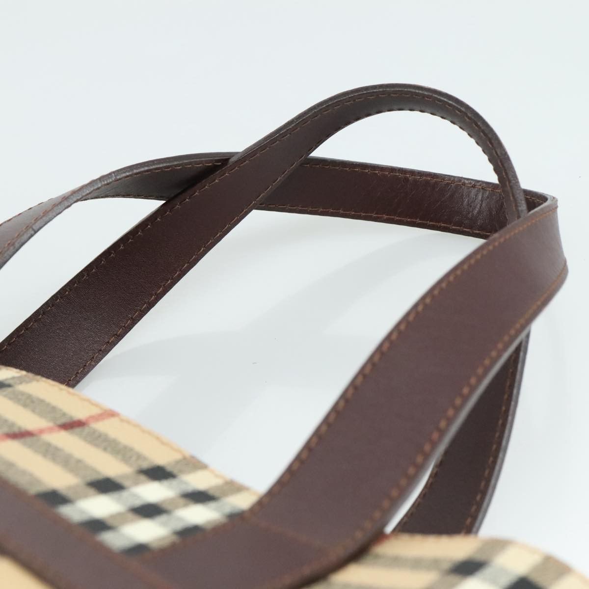 Burberry Haymarket Beige Canvas Handbag (Pre-Owned) Size ONE SIZE - 6 Thumbnail