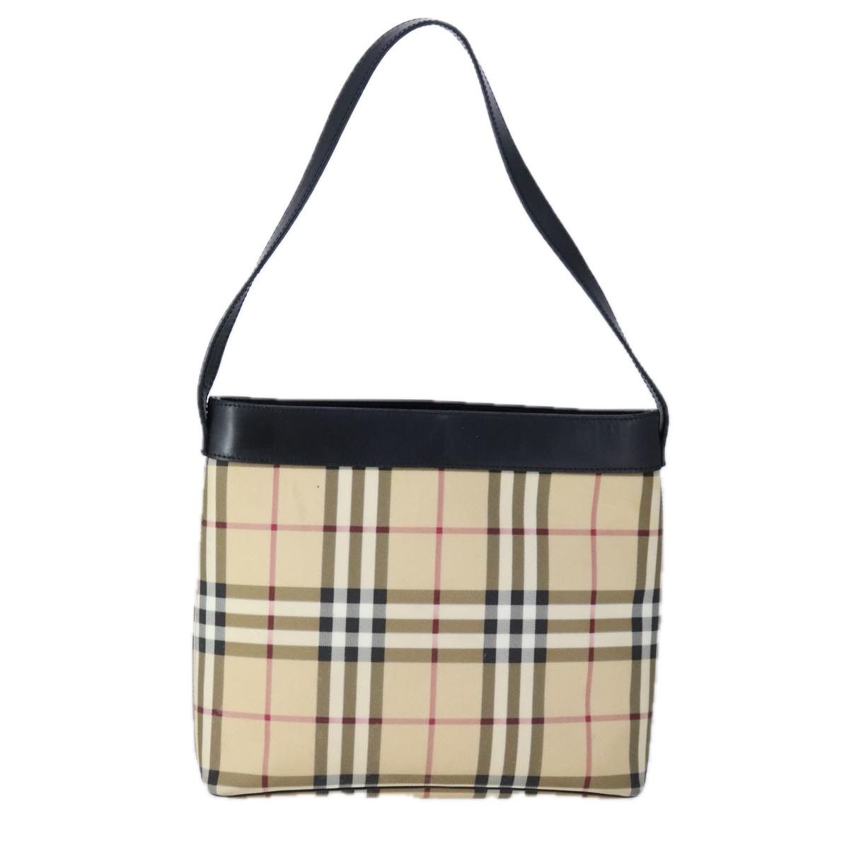 Burberry Nova Check Beige Canvas Shoulder Bag (Pre-Owned) Size ONE SIZE - 2 Thumbnail
