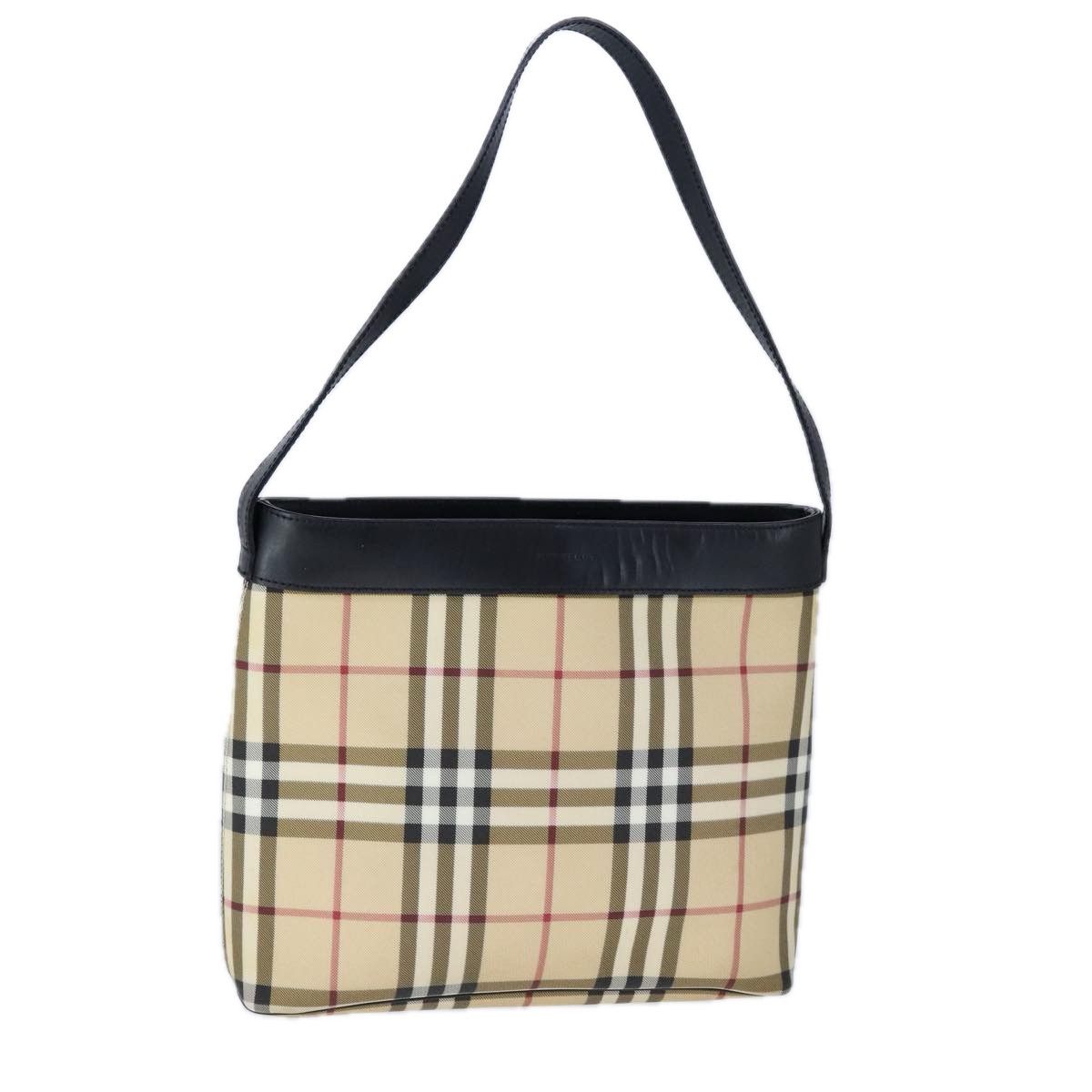 Burberry Nova Check Beige Canvas Shoulder Bag (Pre-Owned) Size ONE SIZE - 14 Thumbnail
