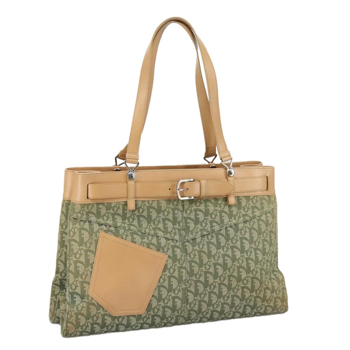 Dior Trotter Khaki Canvas Tote Bag (Pre-Owned) Size ONE SIZE - 17 Thumbnail