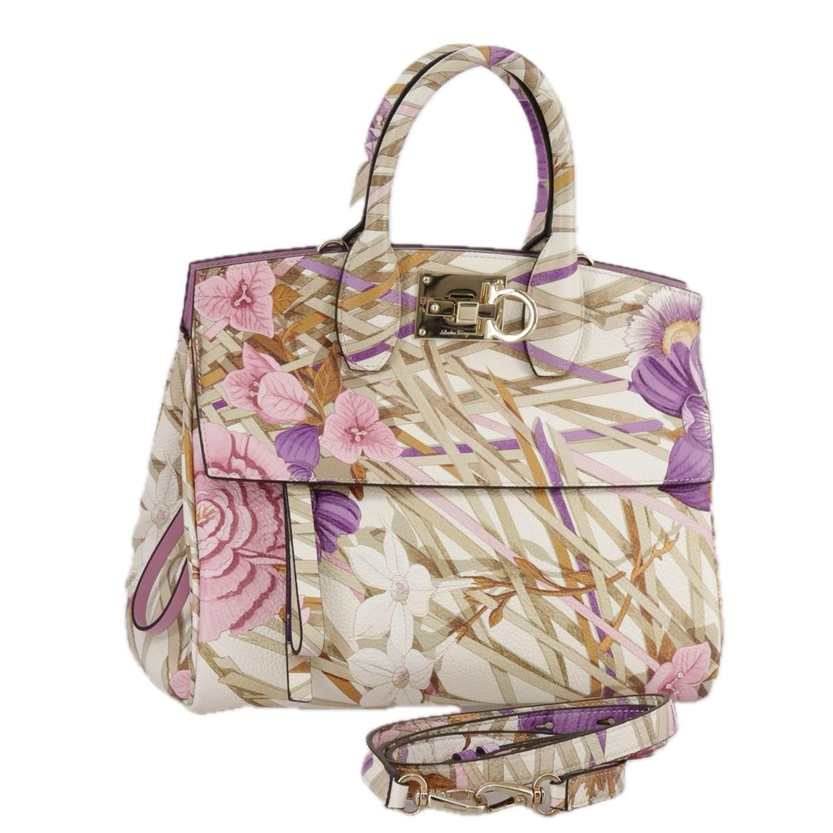 Salvatore Ferragamo Studio Beige Leather Handbag (Pre-Owned) Size ONE SIZE - 15 Thumbnail