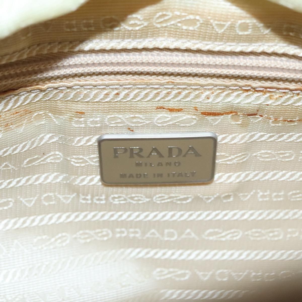 Prada Beige Synthetic Handbag (Pre-Owned) Size ONE SIZE - 16 Thumbnail