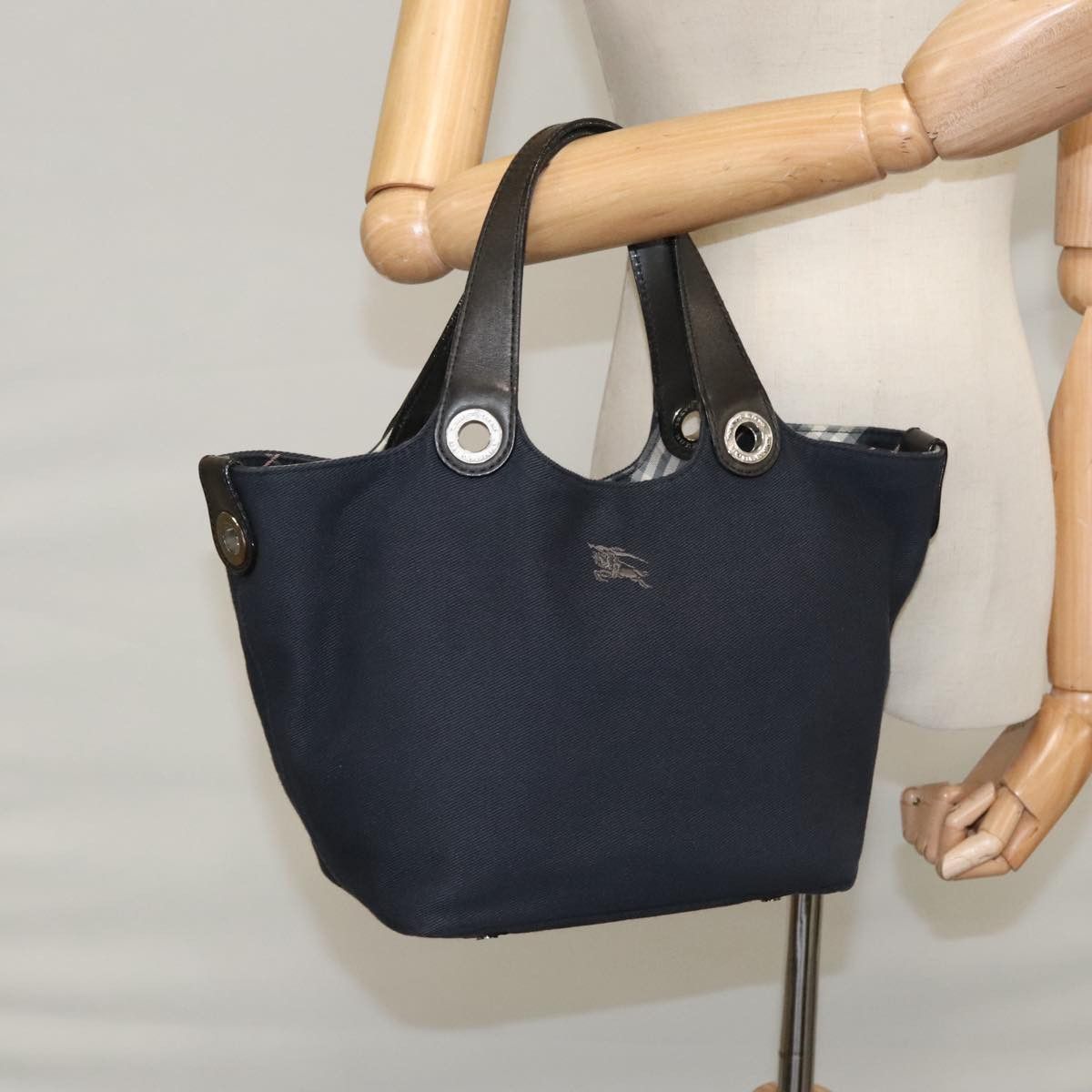 Burberry Blue Label Navy Canvas Handbag (Pre-Owned) Size ONE SIZE - 14 Thumbnail