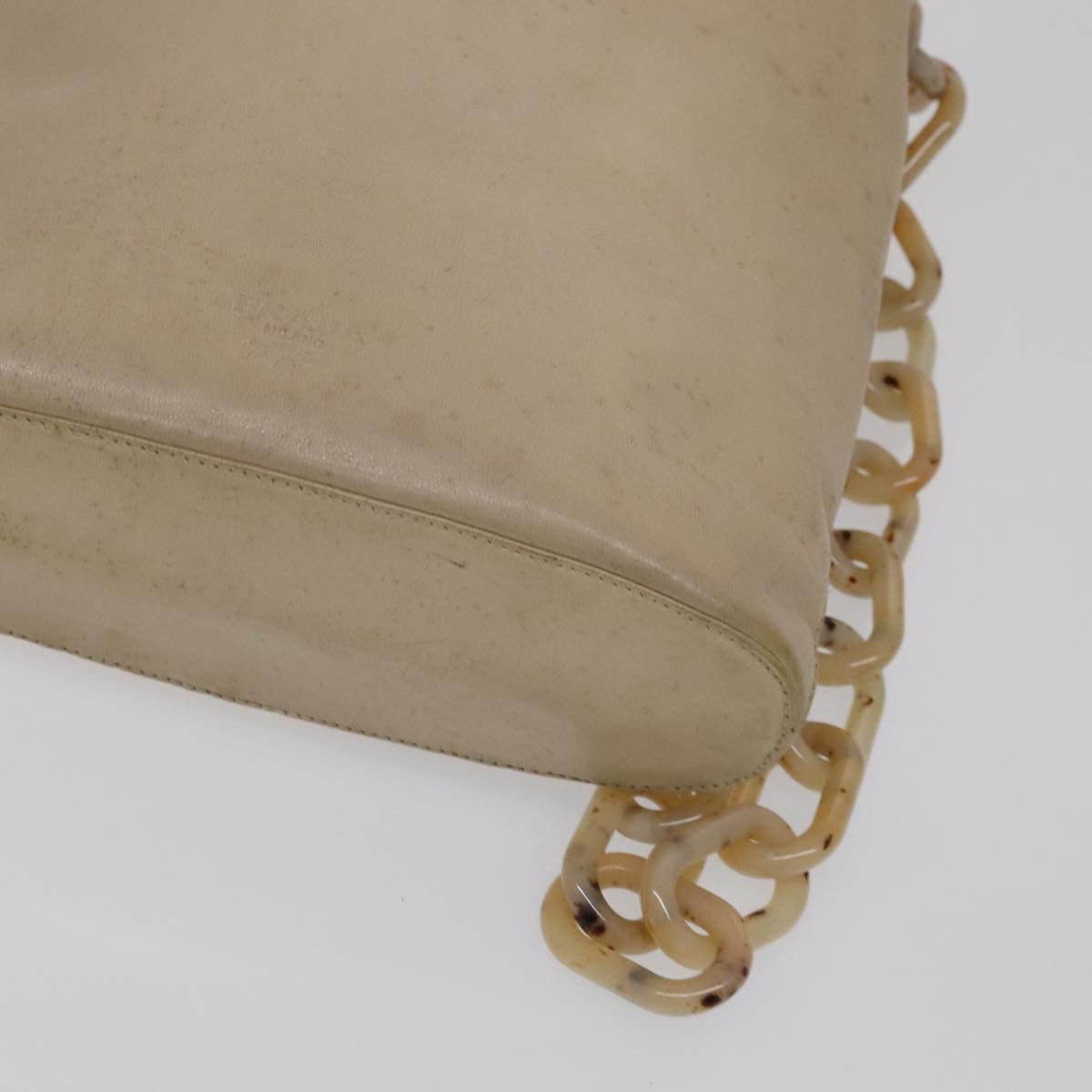 Prada Beige Leather Shoulder Bag (Pre-Owned) Size ONE SIZE - 6 Thumbnail