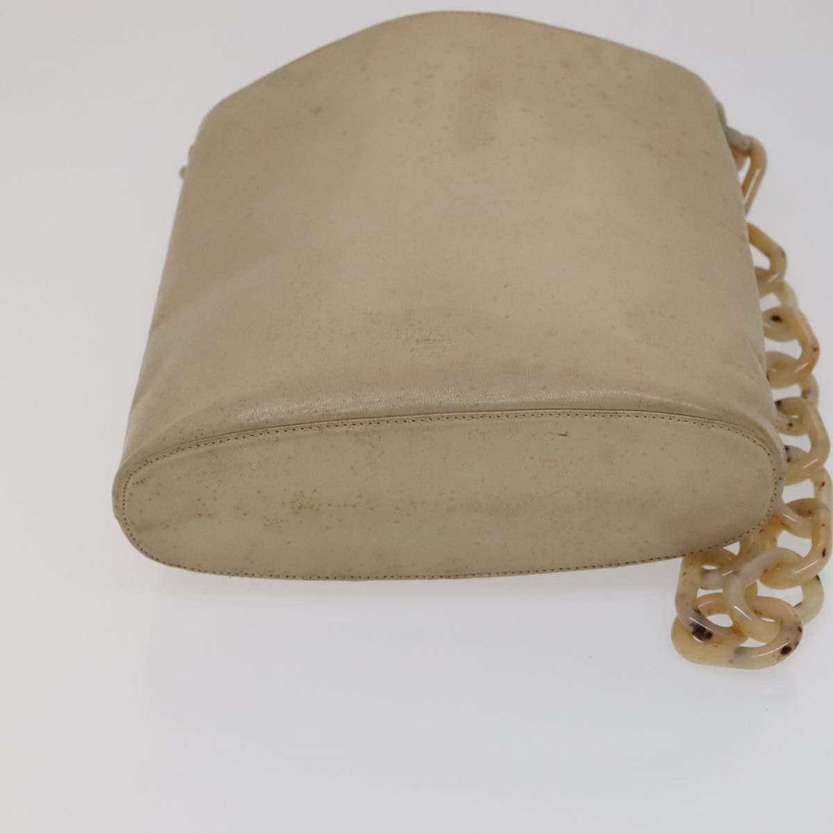 Prada Beige Leather Shoulder Bag (Pre-Owned) Size ONE SIZE - 10 Thumbnail