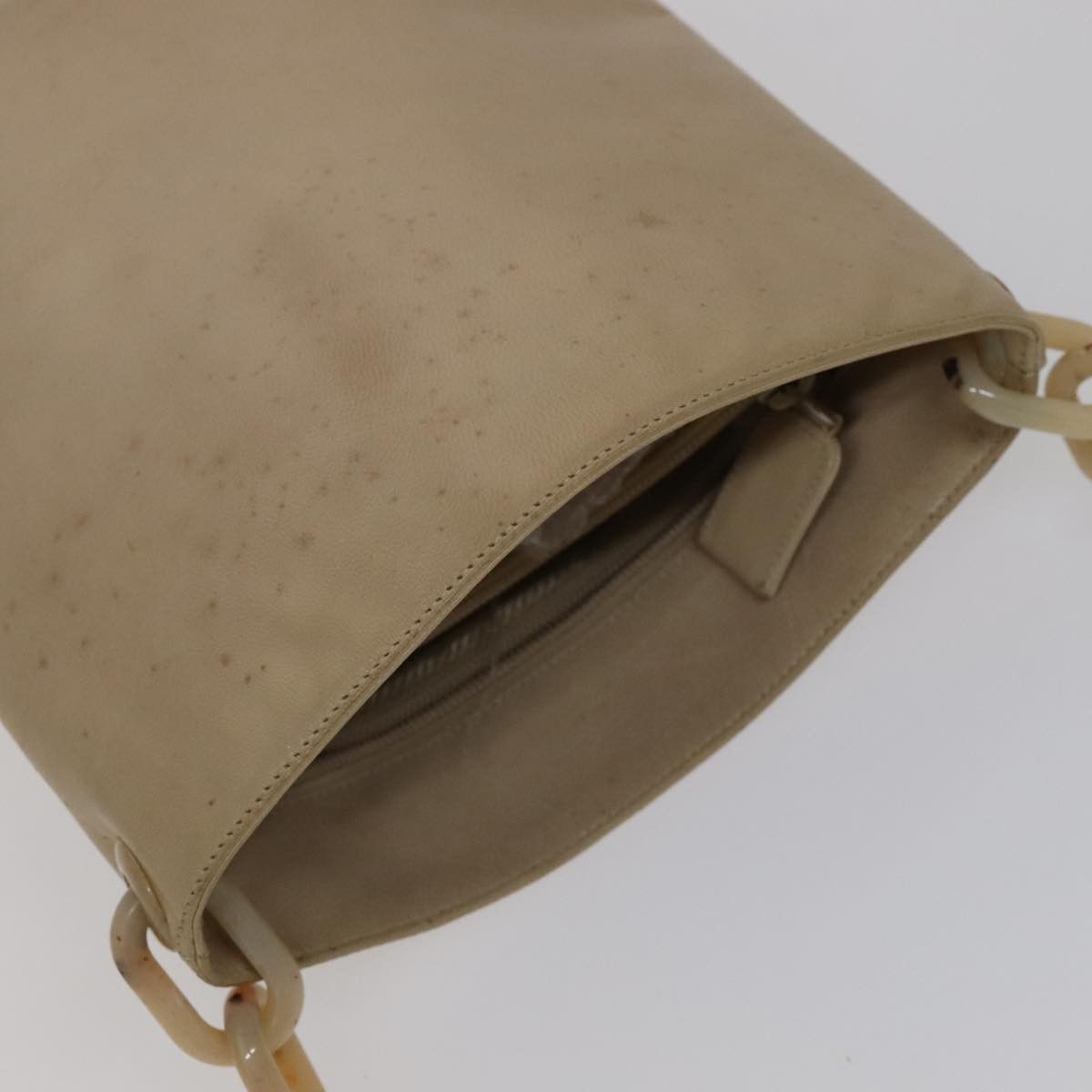 Prada Beige Leather Shoulder Bag (Pre-Owned) Size ONE SIZE - 12 Thumbnail