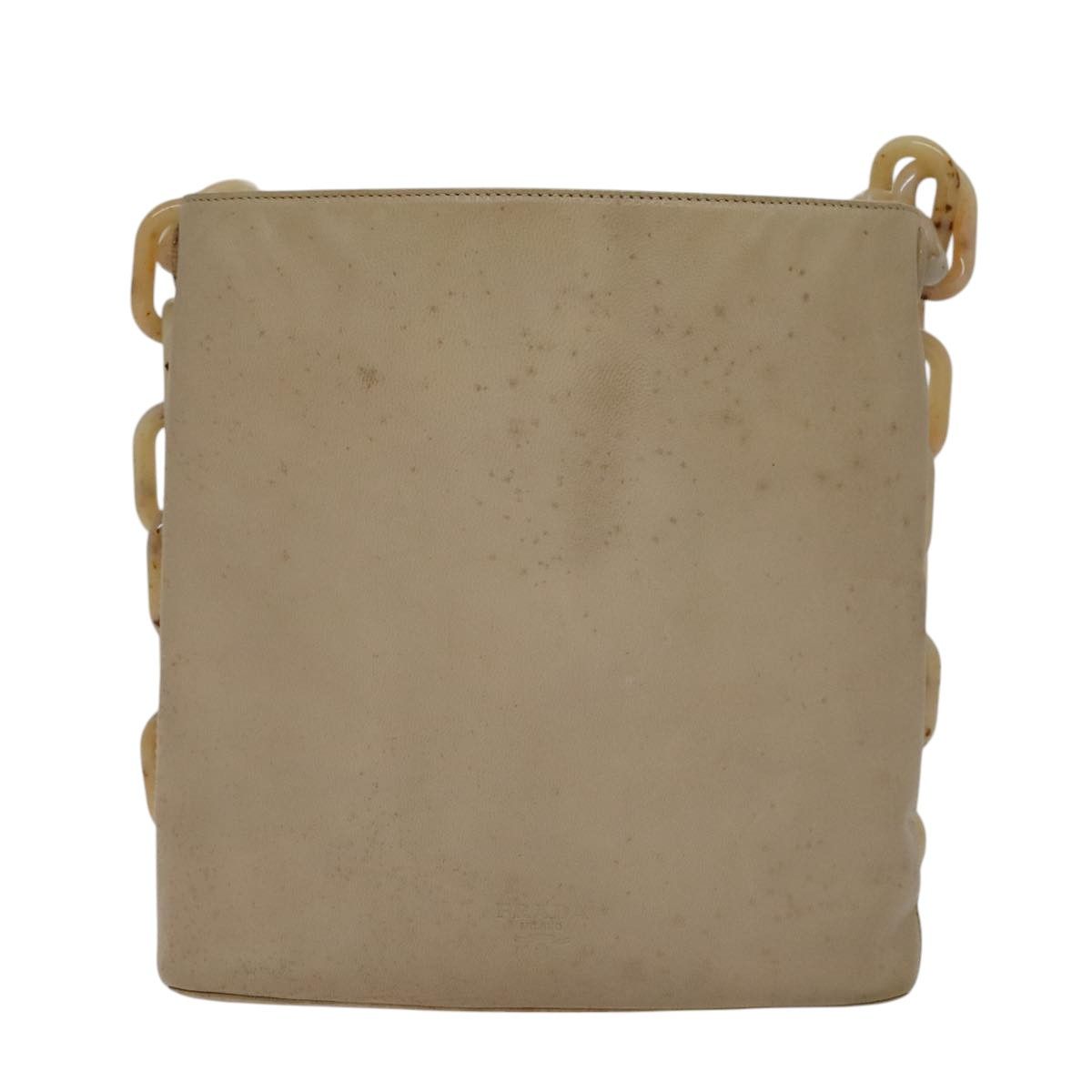 Prada Beige Leather Shoulder Bag (Pre-Owned) Size ONE SIZE - 2 Thumbnail