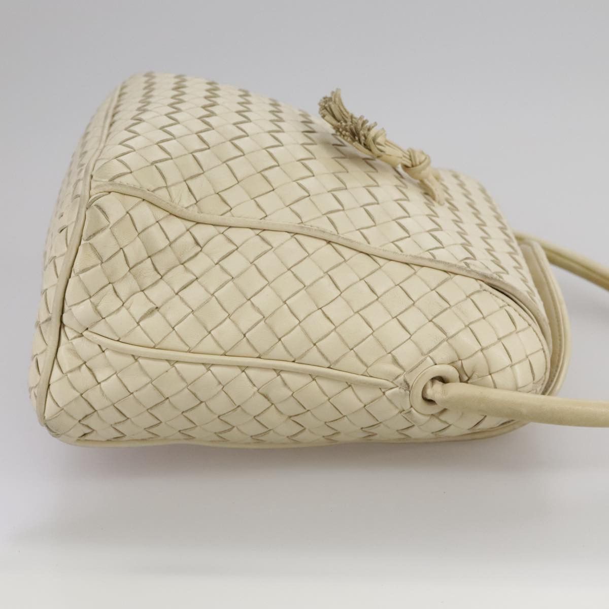Bottega Veneta Beige Leather Handbag (Pre-Owned) Size ONE SIZE - 4 Thumbnail