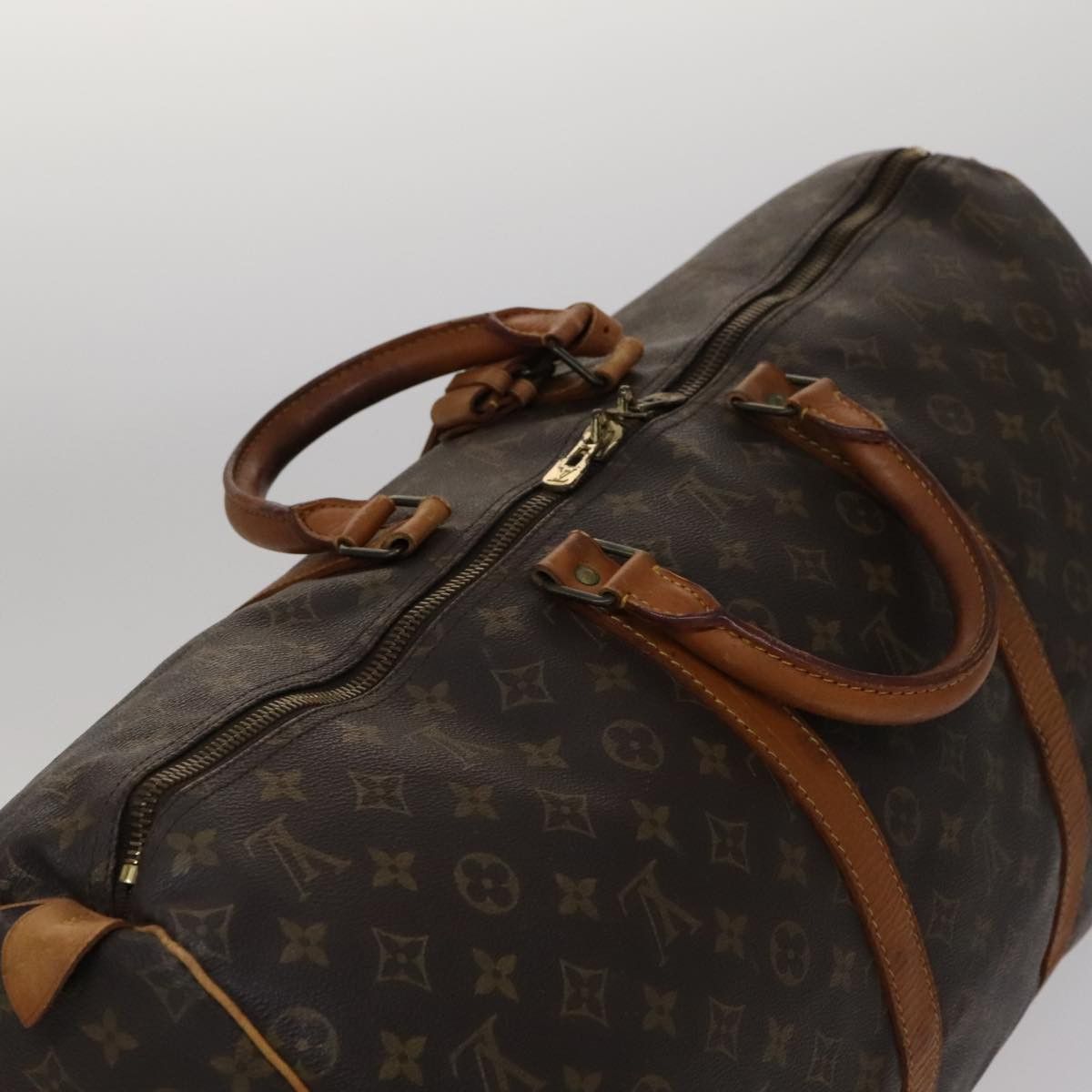 Louis Vuitton Keepall 55 Brown Canvas Travel Bag (Pre-Owned) Size ONE SIZE - 5 Thumbnail