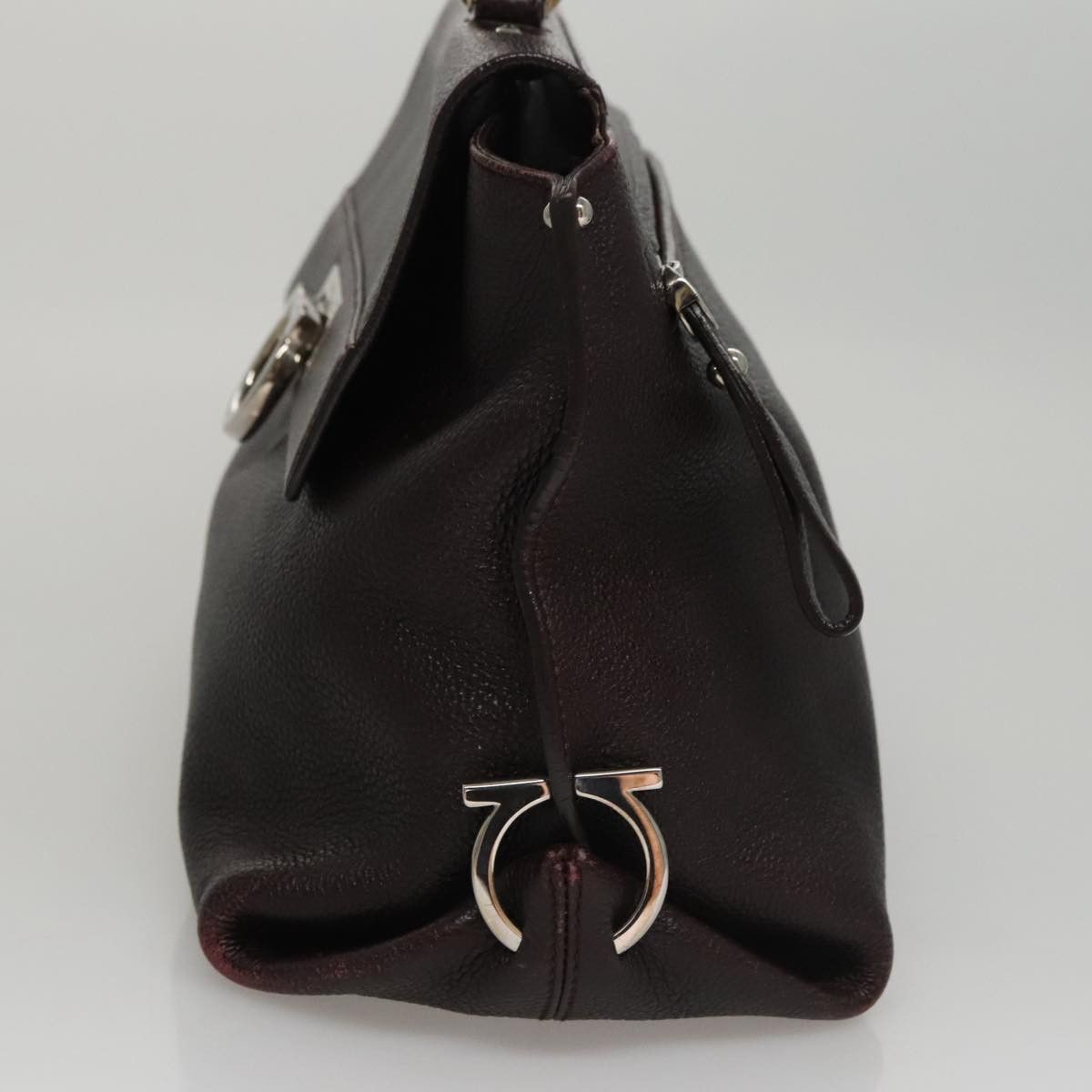 Salvatore Ferragamo Sofia Burgundy Leather Handbag (Pre-Owned) Size ONE SIZE - 3 Thumbnail