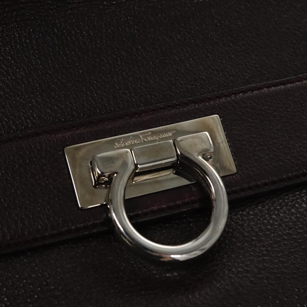 Salvatore Ferragamo Sofia Burgundy Leather Handbag (Pre-Owned) Size ONE SIZE - 11 Thumbnail