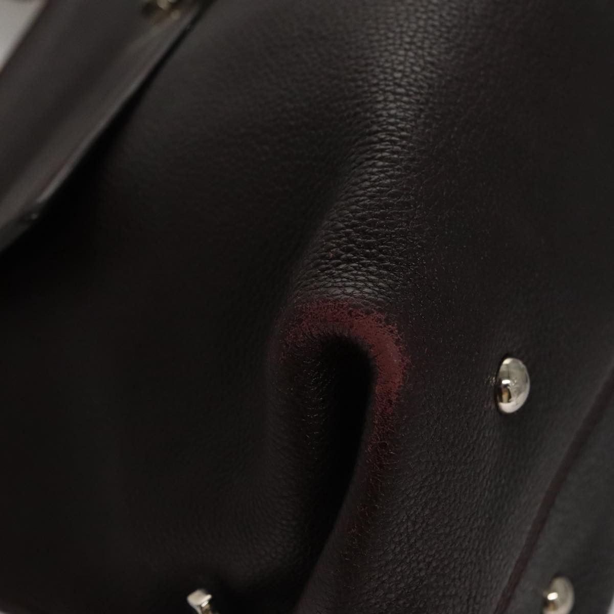 Salvatore Ferragamo Sofia Burgundy Leather Handbag (Pre-Owned) Size ONE SIZE - 6 Thumbnail