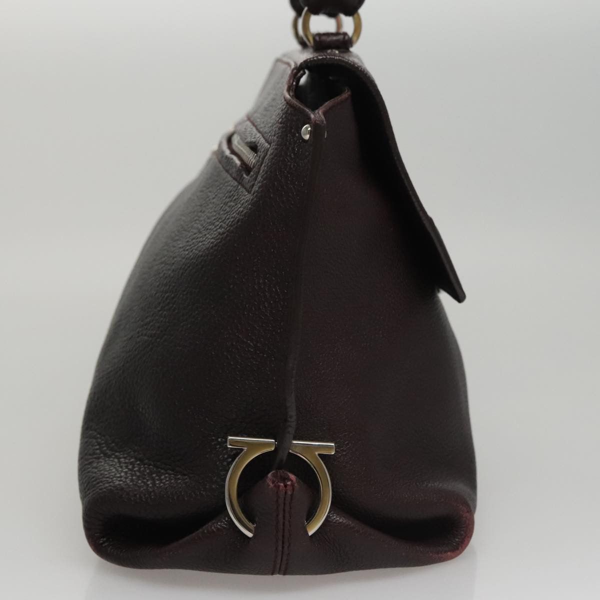 Salvatore Ferragamo Sofia Burgundy Leather Handbag (Pre-Owned) Size ONE SIZE - 4 Thumbnail