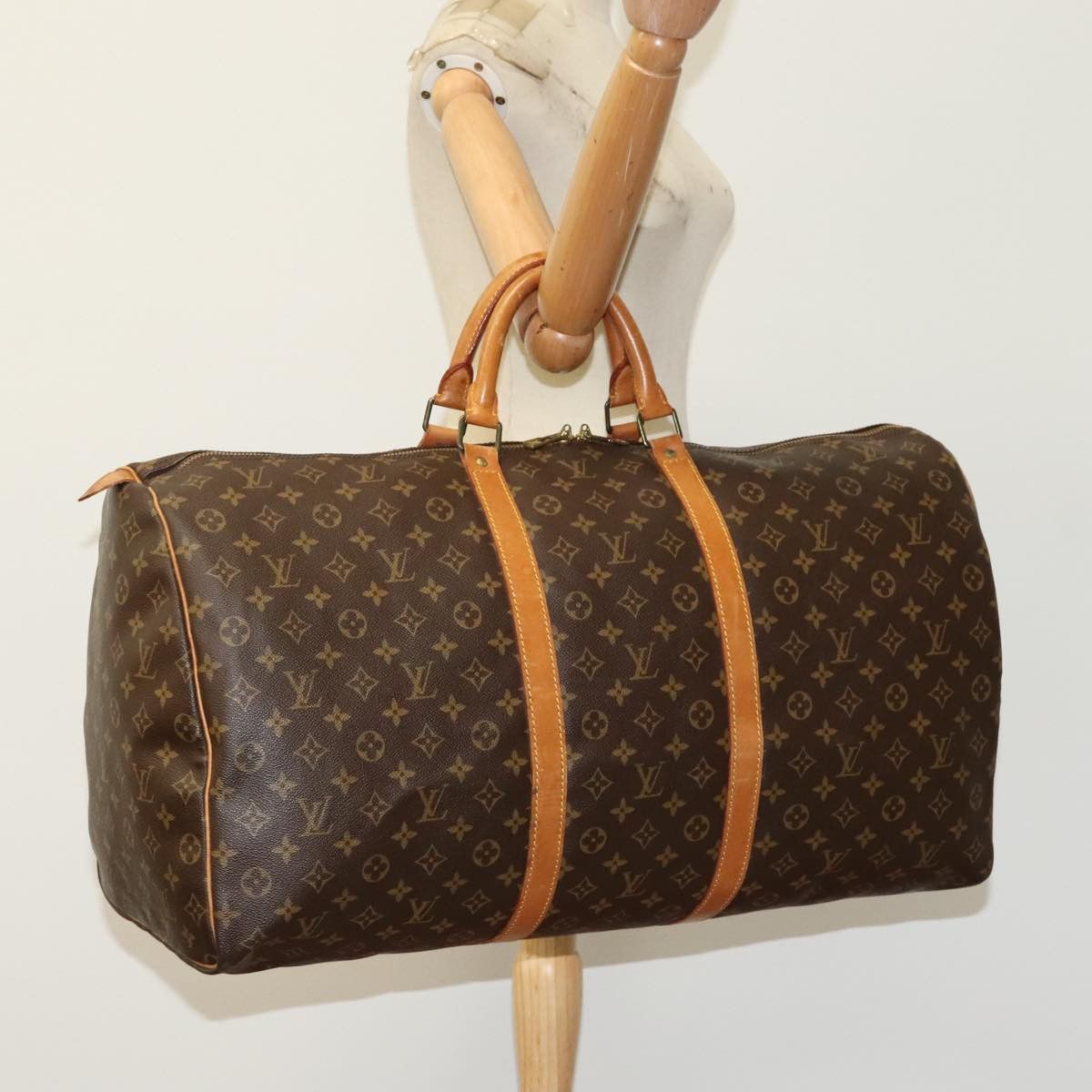 Louis Vuitton Keepall 60 Brown Canvas Travel Bag (Pre-Owned) Size ONE SIZE - 17 Thumbnail