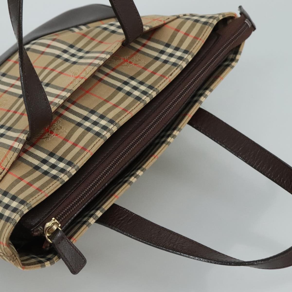 Burberry Nova Check Beige Canvas Handbag (Pre-Owned) Size ONE SIZE - 16 Thumbnail