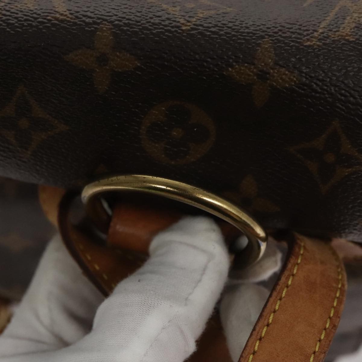 Louis Vuitton Montsouris Mm Brown Canvas Backpack Bag (Pre-Owned) Size ONE SIZE - 12 Thumbnail