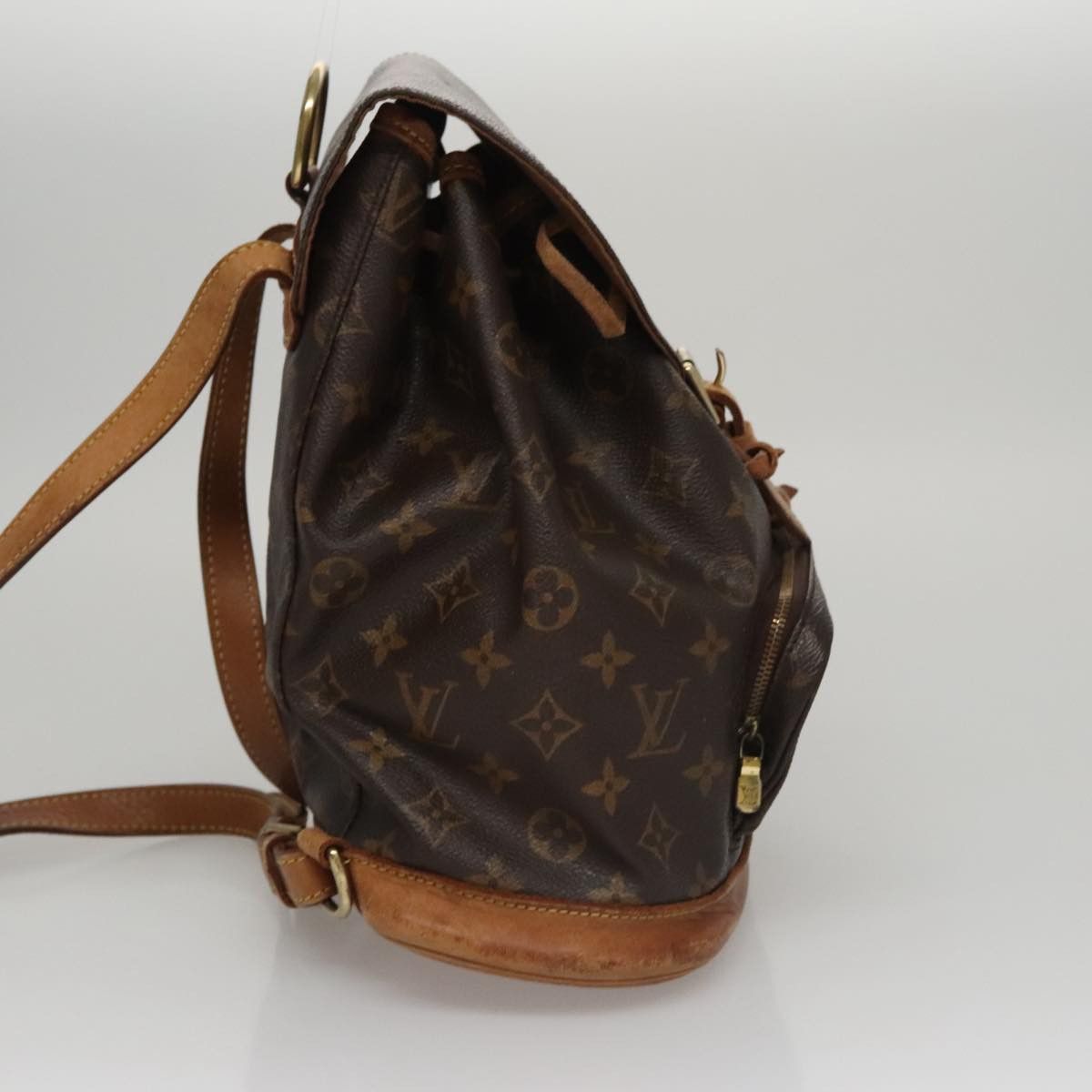 Louis Vuitton Montsouris Mm Brown Canvas Backpack Bag (Pre-Owned) Size ONE SIZE - 4 Thumbnail
