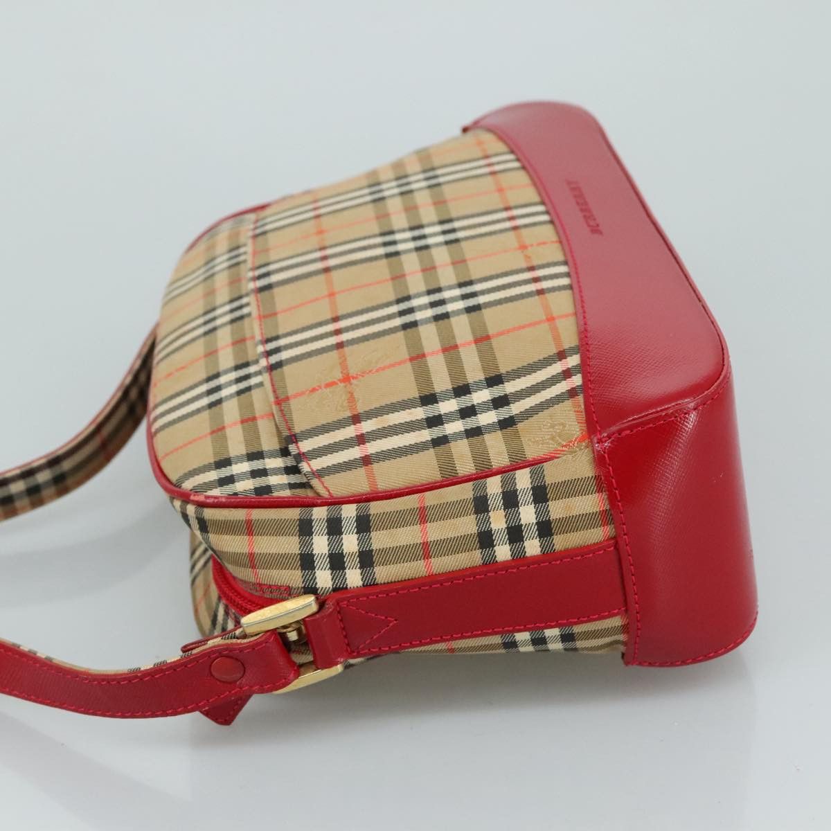 Burberry Nova Check Beige Canvas Shoulder Bag (Pre-Owned) Size ONE SIZE - 4 Thumbnail