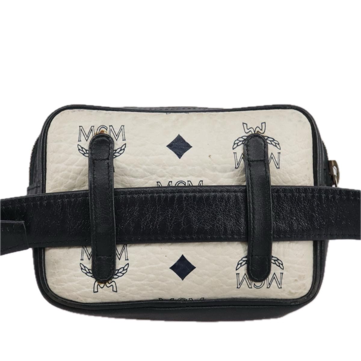 MCM Visetos White Canvas Shoulder Bag (Pre-Owned) Size ONE SIZE - 2 Thumbnail