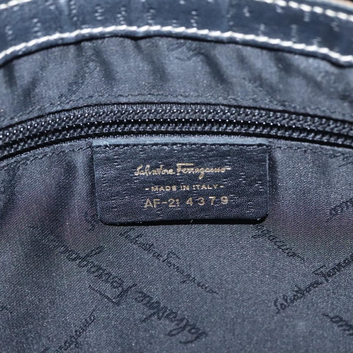 Salvatore Ferragamo Gancini Black Leather Shoulder Bag (Pre-Owned) Size ONE SIZE - 19 Thumbnail