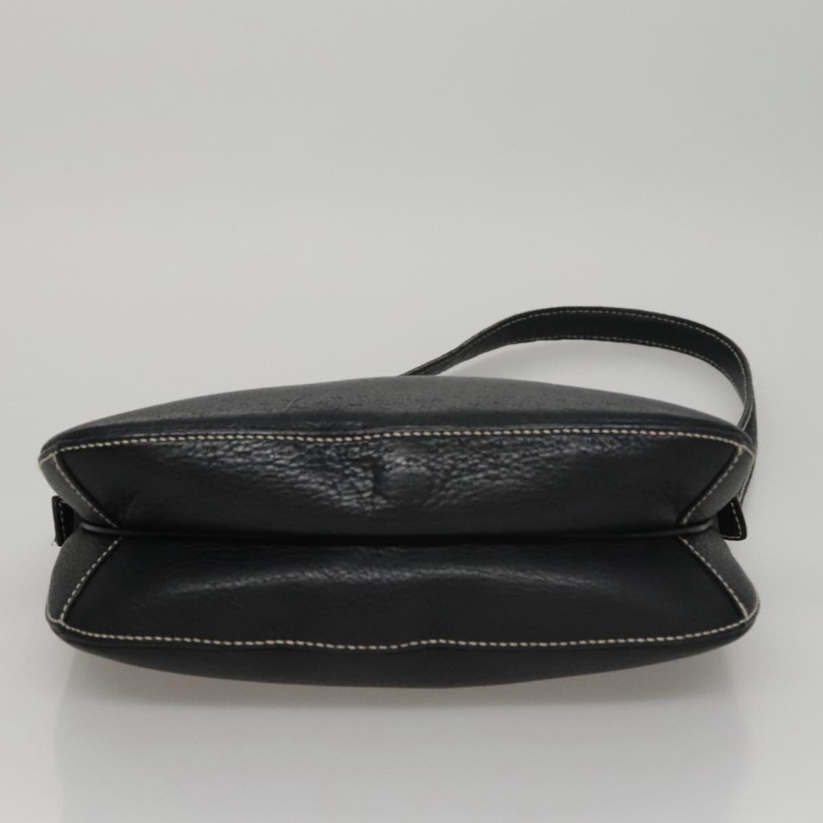 Salvatore Ferragamo Gancini Black Leather Shoulder Bag (Pre-Owned) Size ONE SIZE - 7 Thumbnail