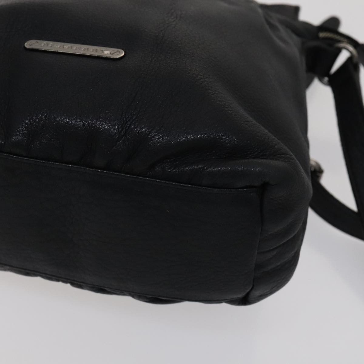 Burberry Black Leather Shoulder Bag (Pre-Owned) Size ONE SIZE - 7 Thumbnail