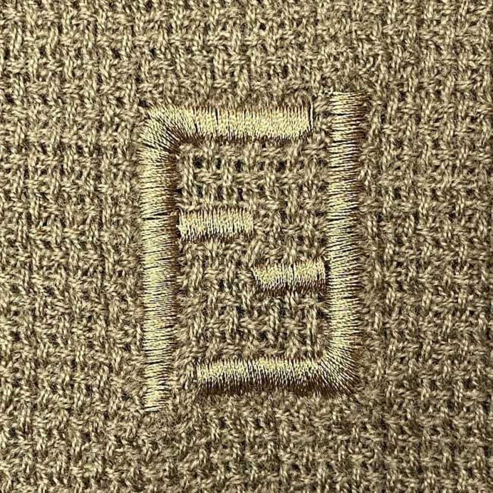 Fendi Fendi scarf ec-21940 beige wool 100% FENDI stole shawl for women chic embroidery Size ONE SIZE - 7 Thumbnail
