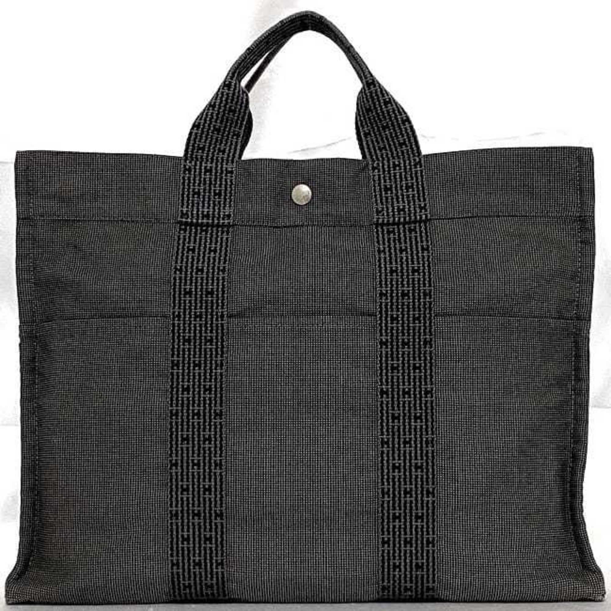 Hermes Hermes Tote Bag Air MM ec-22139 Grey Line Canvas HERMES Women's Men's Unisex Size ONE SIZE - 4 Thumbnail