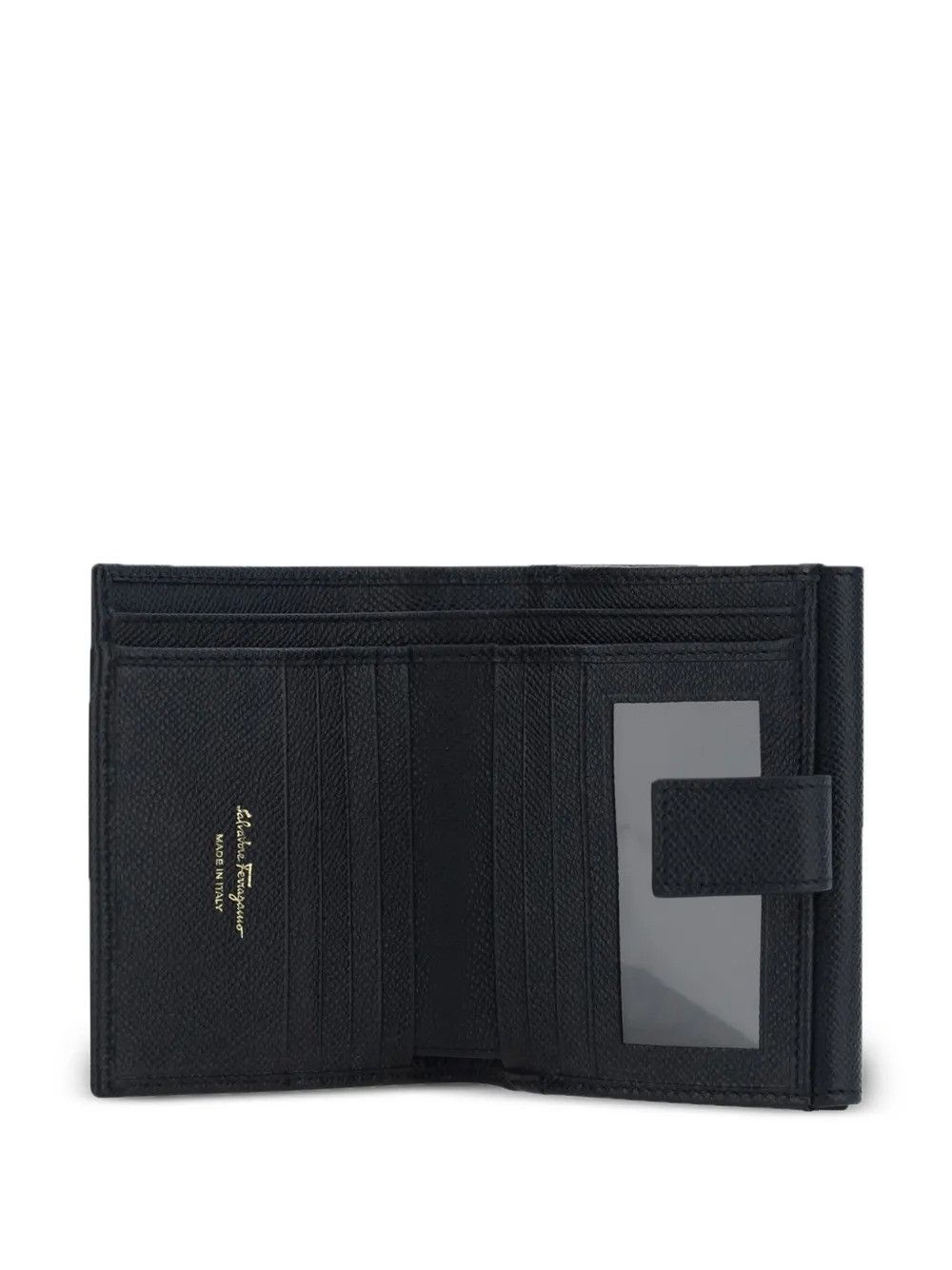 Salvatore Ferragamo HAMMERED LEATHER GOLD GANCINI COMPACT WALLET Size ONE SIZE - 3 Thumbnail