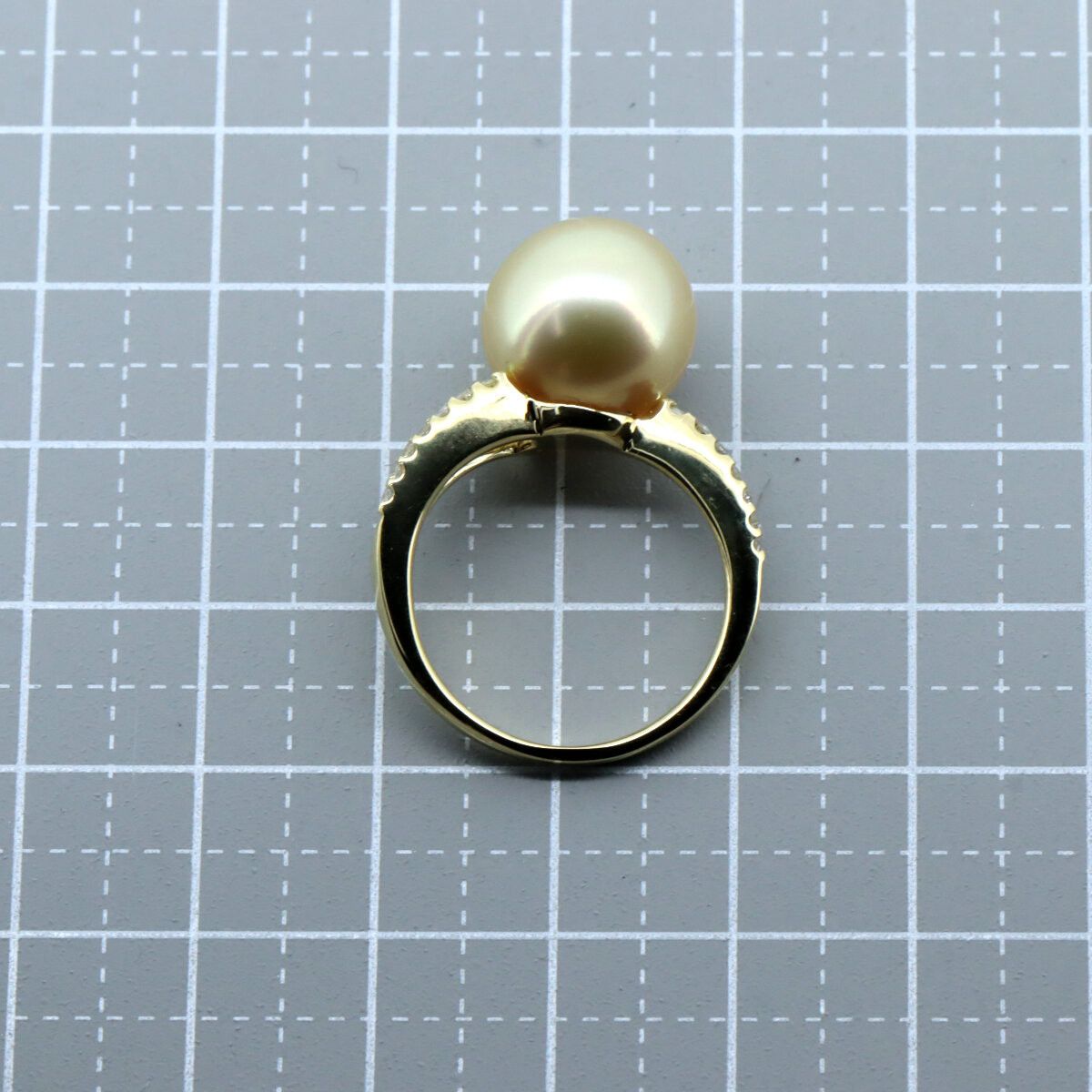 Other LuxUness Au750 Pearl Diamond Ring Leather Ring Size ONE SIZE - 6 Thumbnail