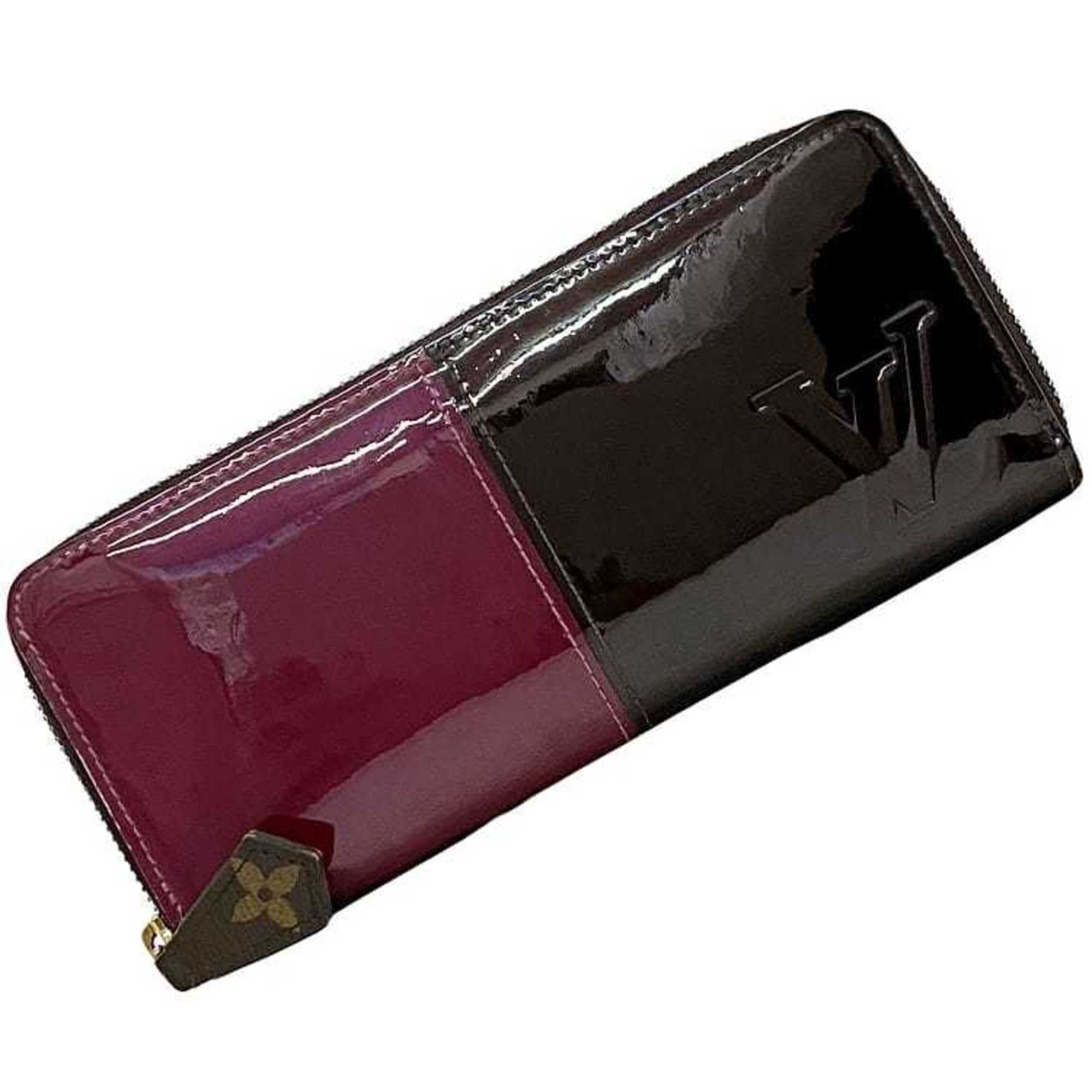 Louis Vuitton Louis Vuitton Wallet Portefeuille Miroir f-22001 Bordeaux Brown Magenta Amaranth Vernis Monogram M64403 Round Long Patent Leather Canvas LOUIS VUITTON Bicolor Size ONE SIZE - 2 Thumbnail