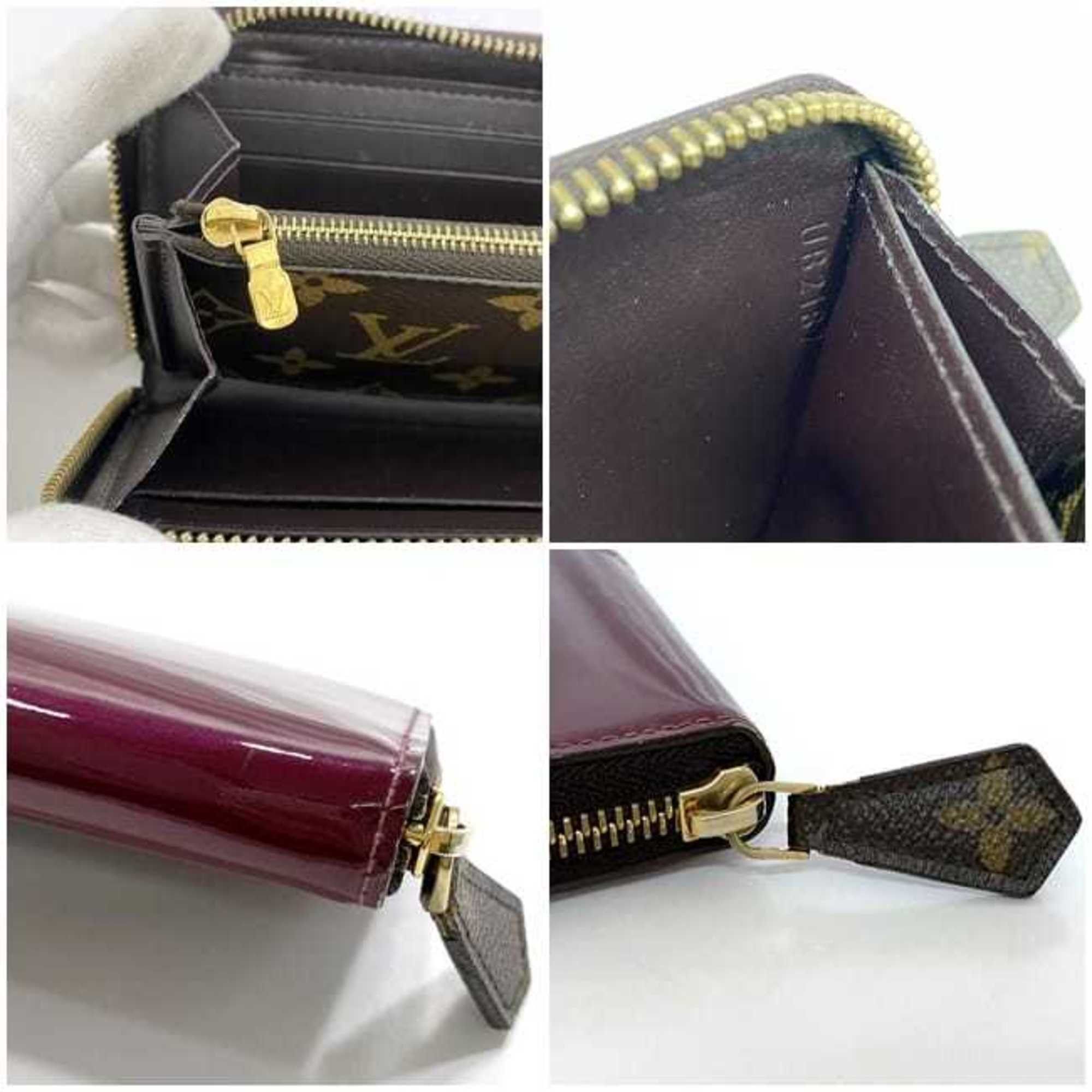 Louis Vuitton Louis Vuitton Wallet Portefeuille Miroir f-22001 Bordeaux Brown Magenta Amaranth Vernis Monogram M64403 Round Long Patent Leather Canvas LOUIS VUITTON Bicolor Size ONE SIZE - 11 Thumbnail