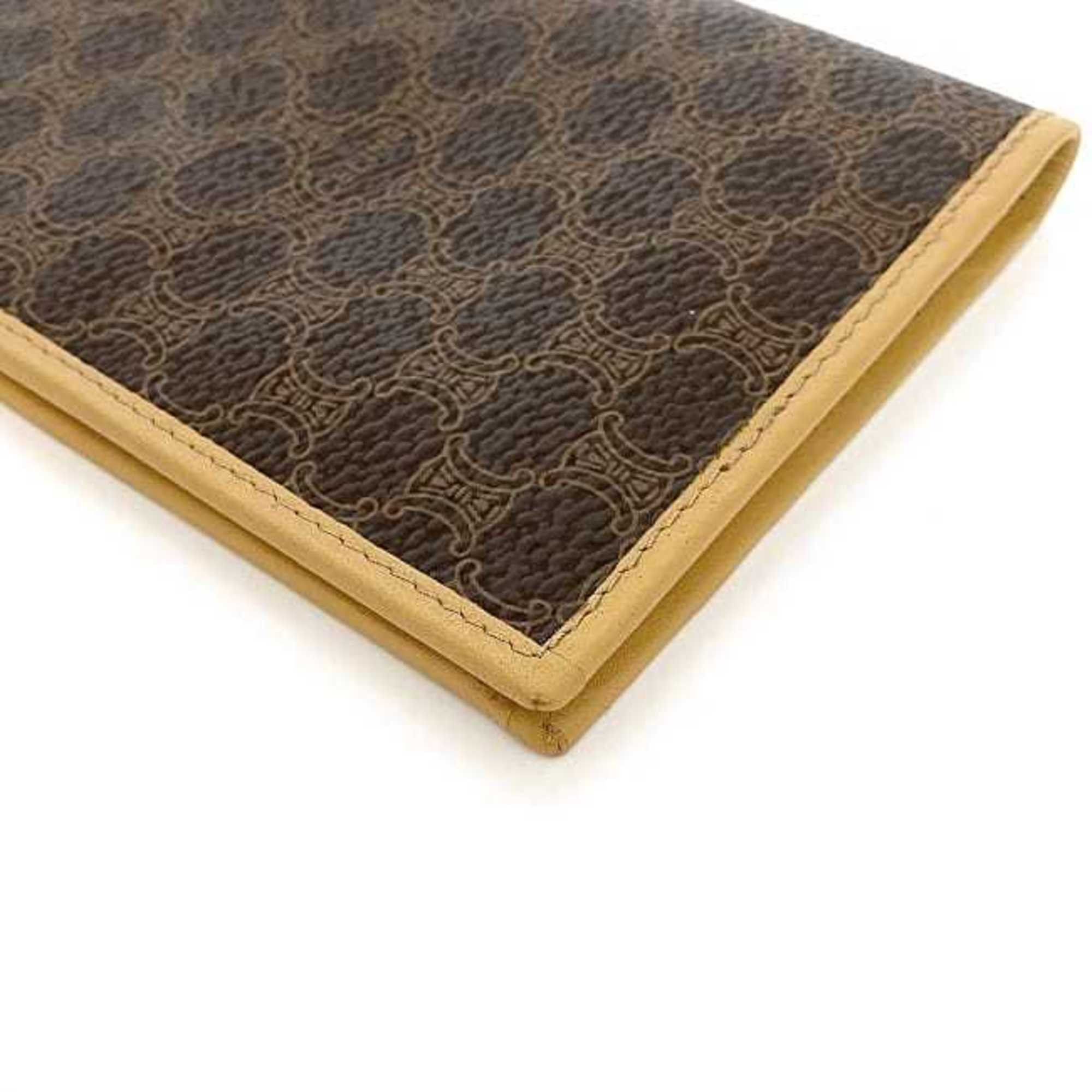 Celine Celine Bi-fold Long Wallet ec-21979 Brown Beige Macadam Billfold PVC Leather M13 CELINE Women's Men's Unisex Size ONE SIZE - 6 Thumbnail