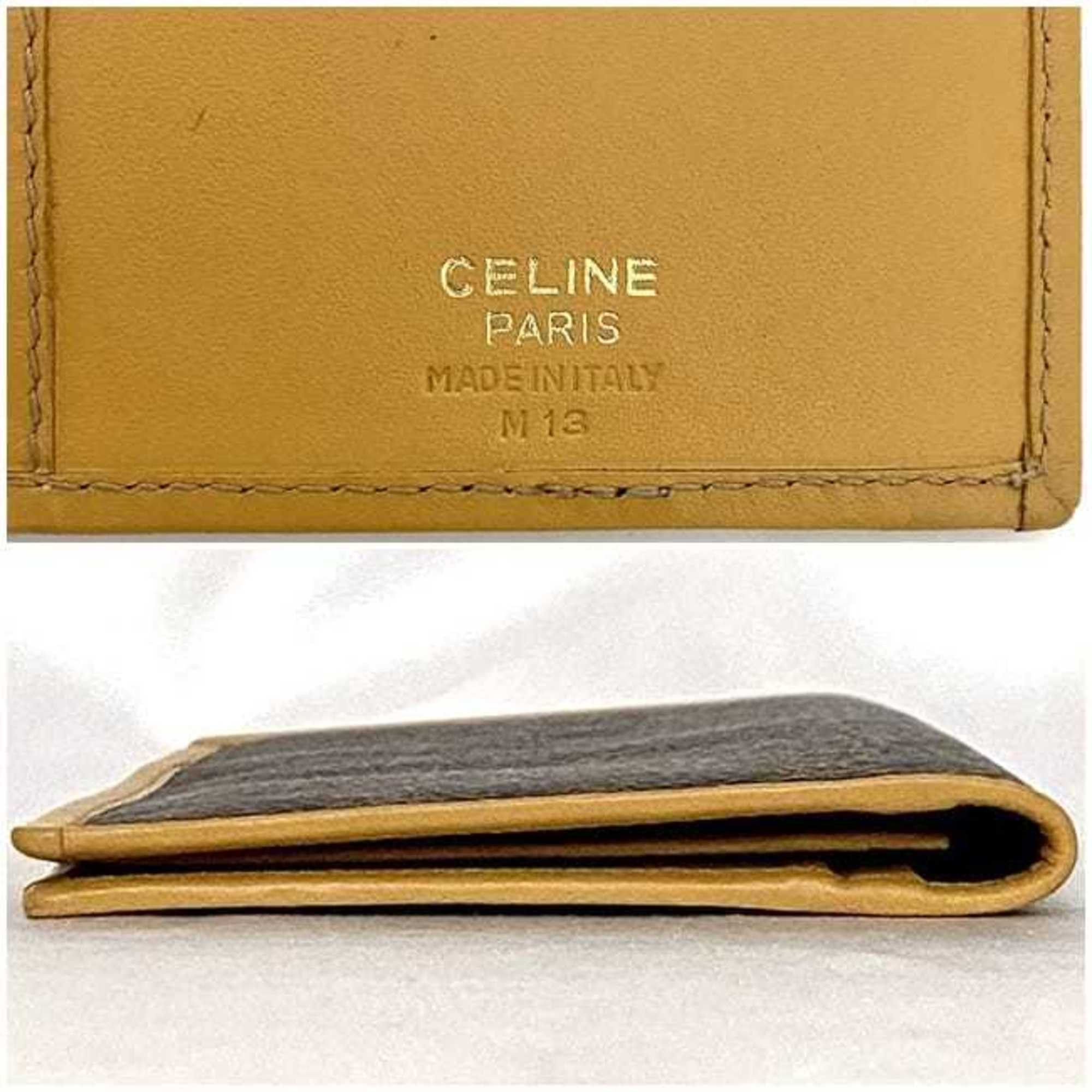Celine Celine Bi-fold Long Wallet ec-21979 Brown Beige Macadam Billfold PVC Leather M13 CELINE Women's Men's Unisex Size ONE SIZE - 4 Thumbnail