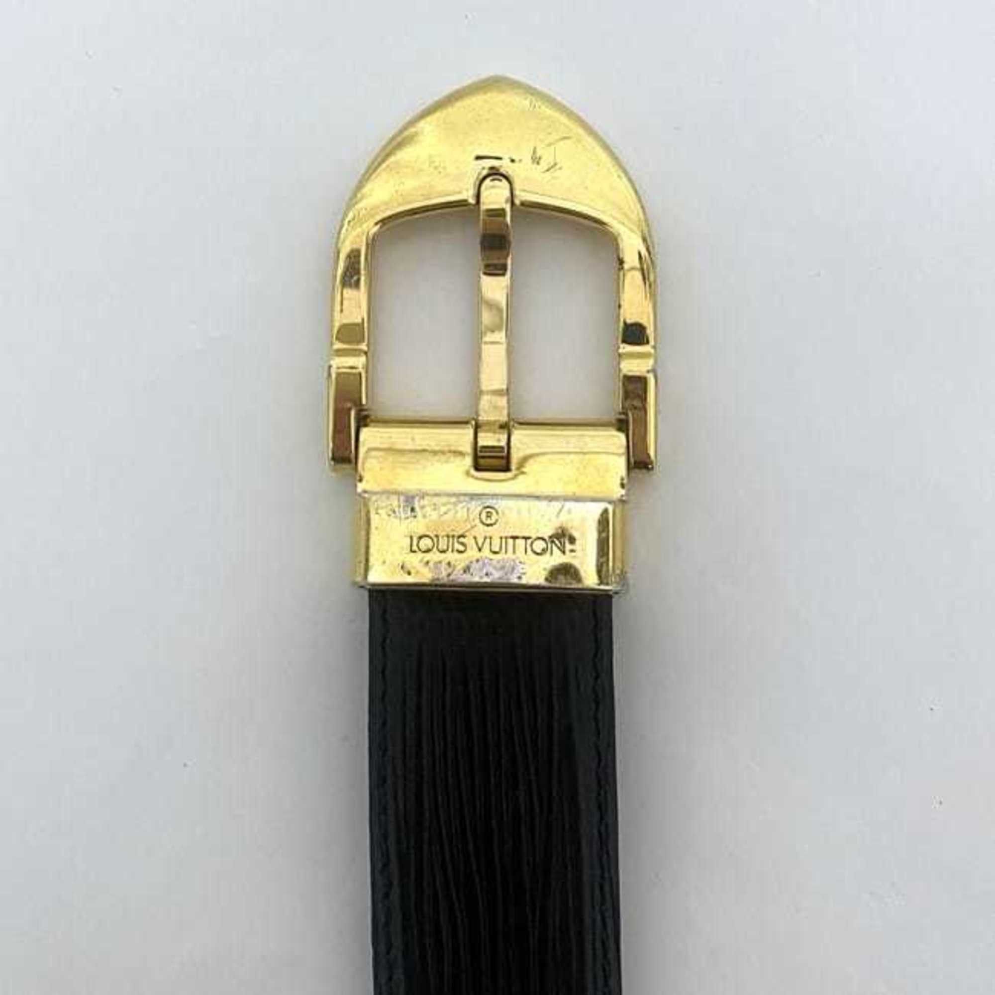 Louis Vuitton Louis Vuitton Belt Santur Classic ec-21955 Black Noir Epi M6832Q Waist 85cm Leather VI0956 LOUIS VUITTON Buckle Gold Women's Men's Size ONE SIZE - 10 Thumbnail
