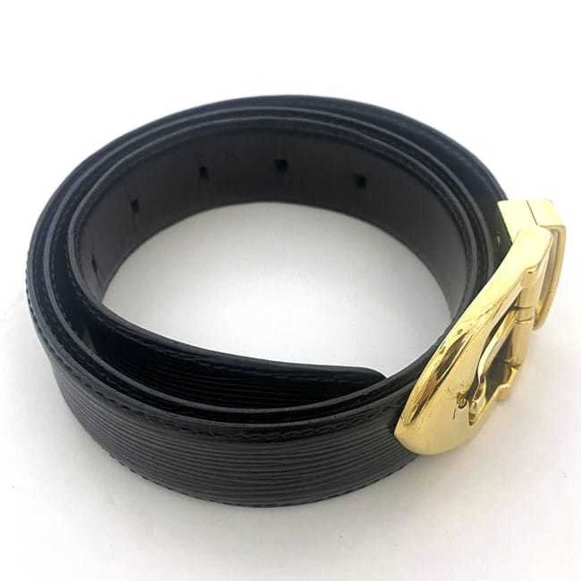 Louis Vuitton Louis Vuitton Belt Santur Classic ec-21955 Black Noir Epi M6832Q Waist 85cm Leather VI0956 LOUIS VUITTON Buckle Gold Women's Men's Size ONE SIZE - 5 Thumbnail