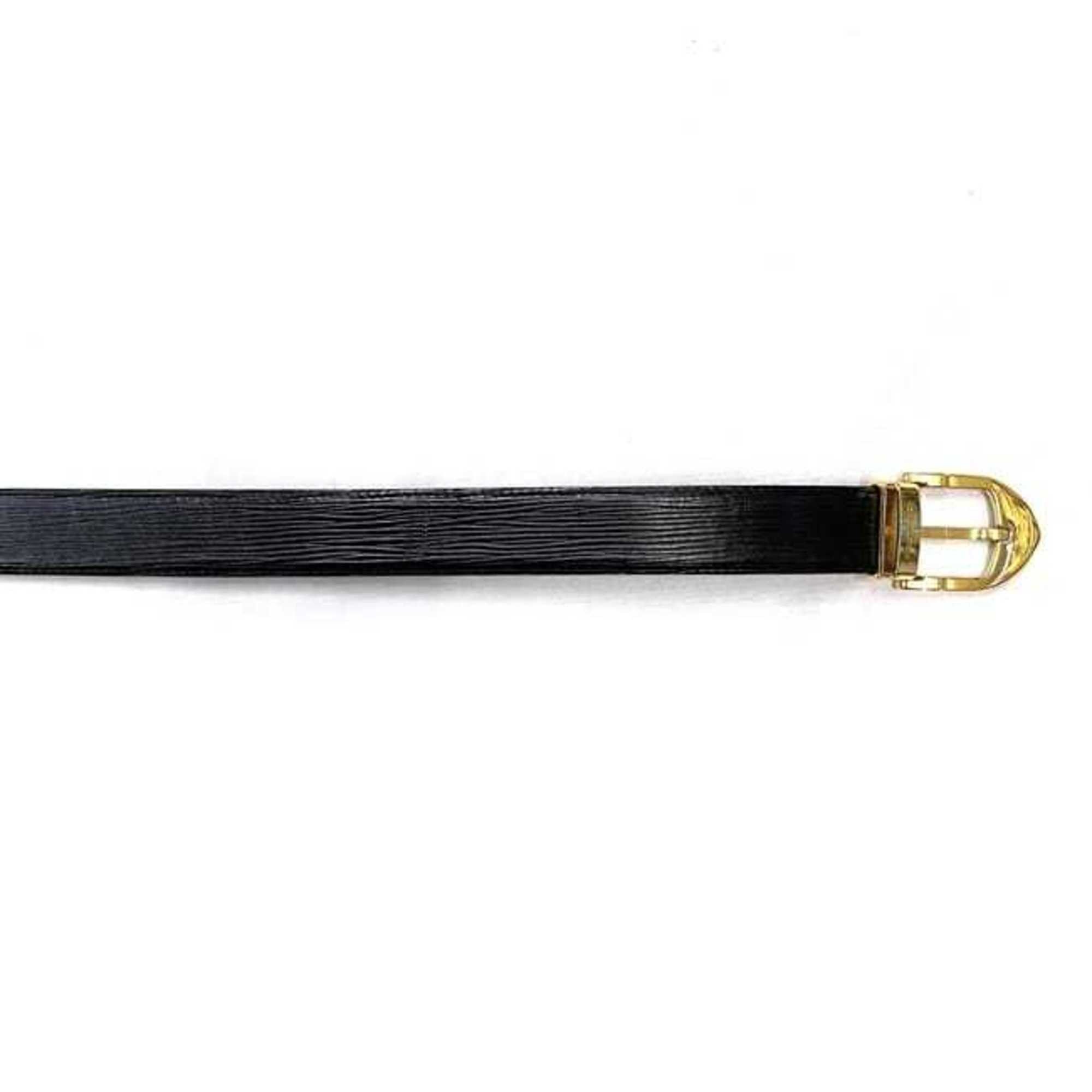 Louis Vuitton Louis Vuitton Belt Santur Classic ec-21955 Black Noir Epi M6832Q Waist 85cm Leather VI0956 LOUIS VUITTON Buckle Gold Women's Men's Size ONE SIZE - 6 Thumbnail