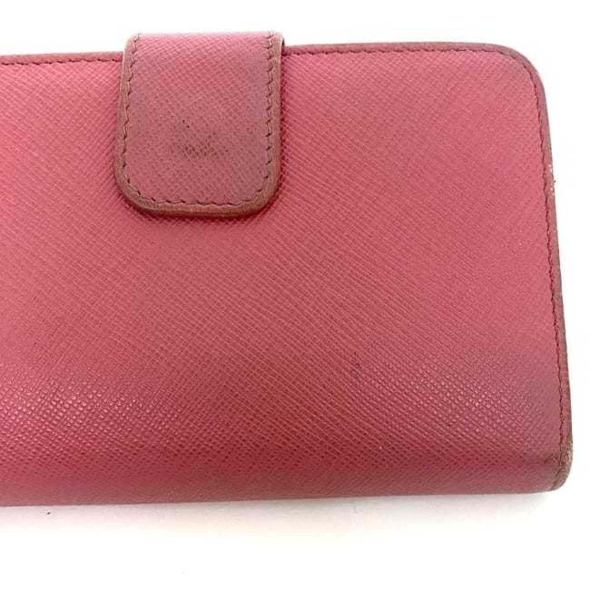 Prada Prada Bi-fold Wallet ec-22190 Pink 1ML225 Saffiano Leather 230 A PRADA Compact Women's Size ONE SIZE - 8 Thumbnail