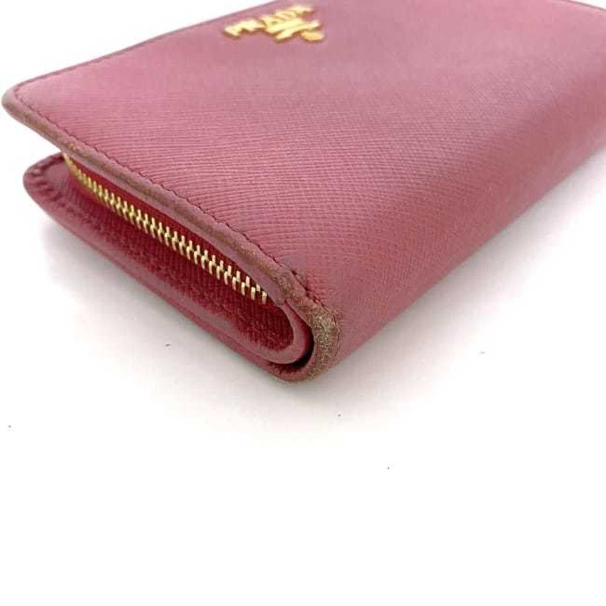 Prada Prada Bi-fold Wallet ec-22190 Pink 1ML225 Saffiano Leather 230 A PRADA Compact Women's Size ONE SIZE - 5 Thumbnail