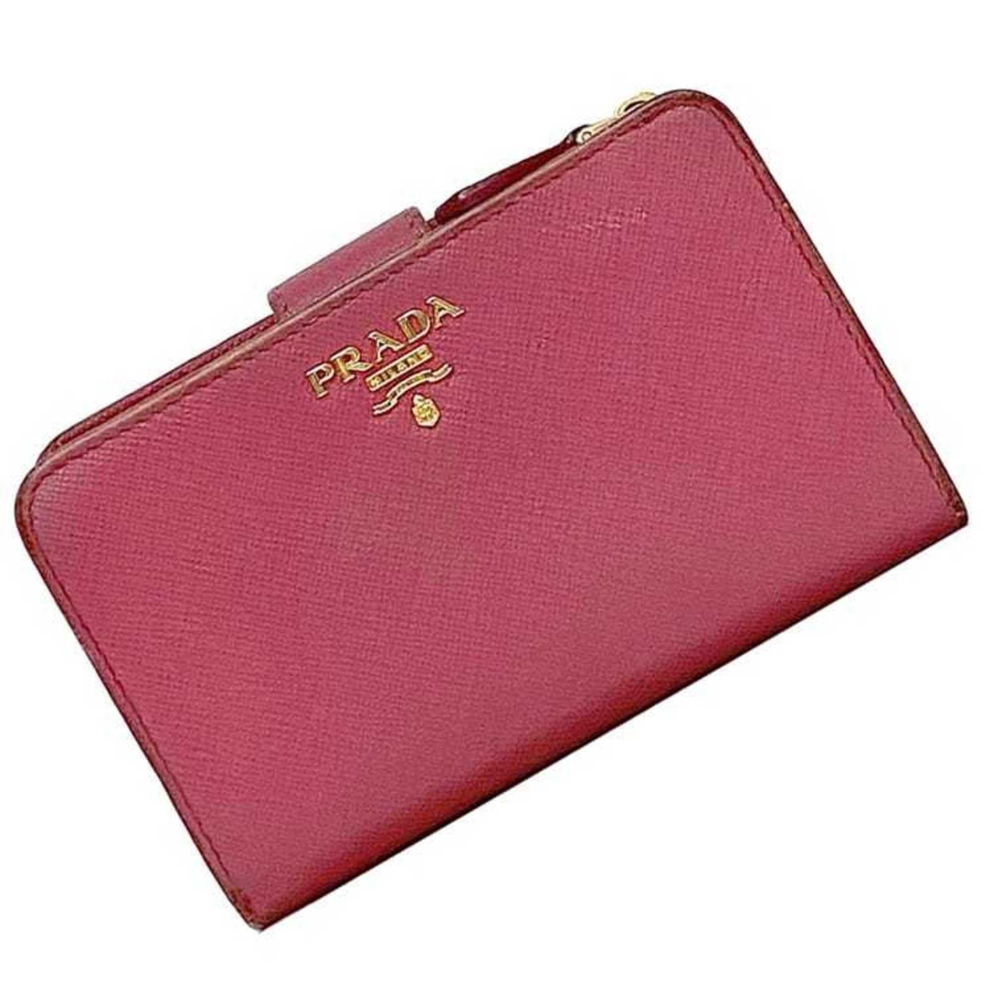 Prada Prada Bi-fold Wallet ec-22190 Pink 1ML225 Saffiano Leather 230 A PRADA Compact Women's Size ONE SIZE - 2 Thumbnail