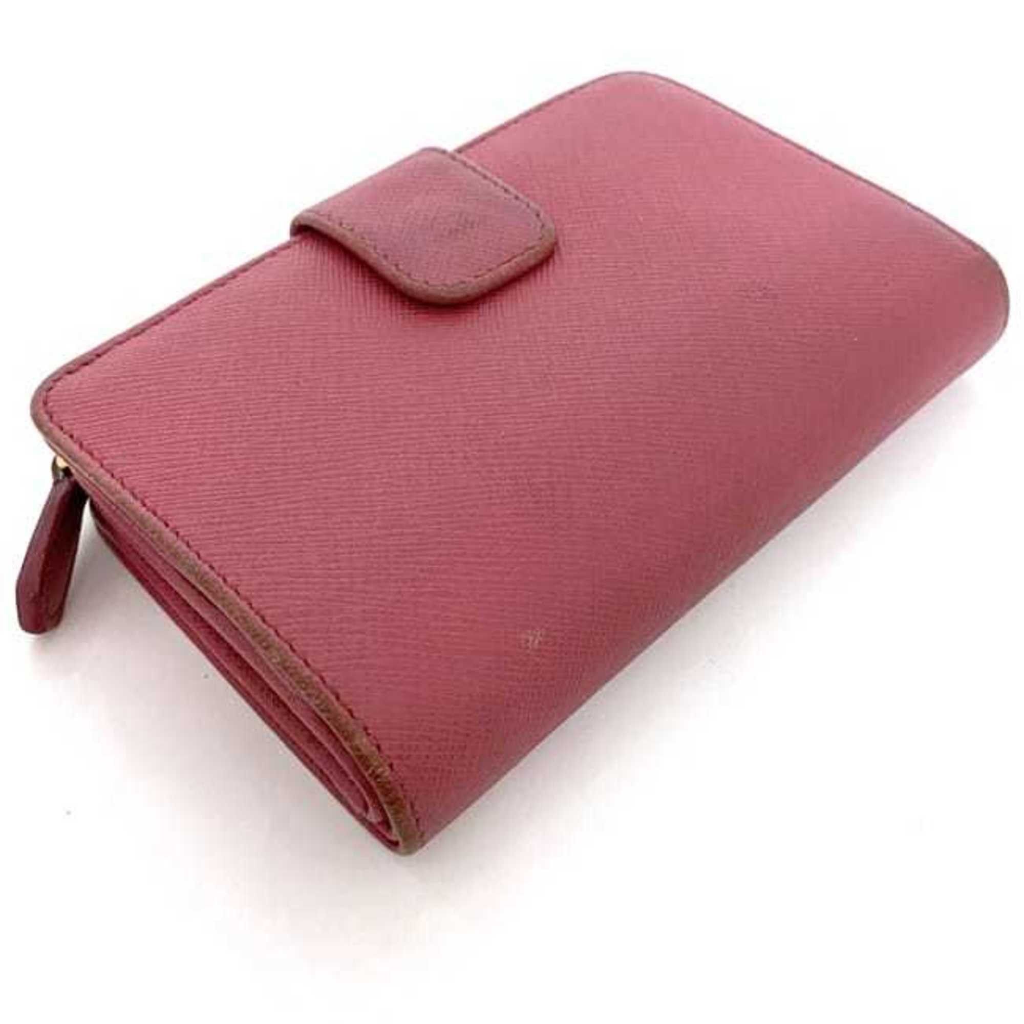 Prada Prada Bi-fold Wallet ec-22190 Pink 1ML225 Saffiano Leather 230 A PRADA Compact Women's Size ONE SIZE - 6 Thumbnail