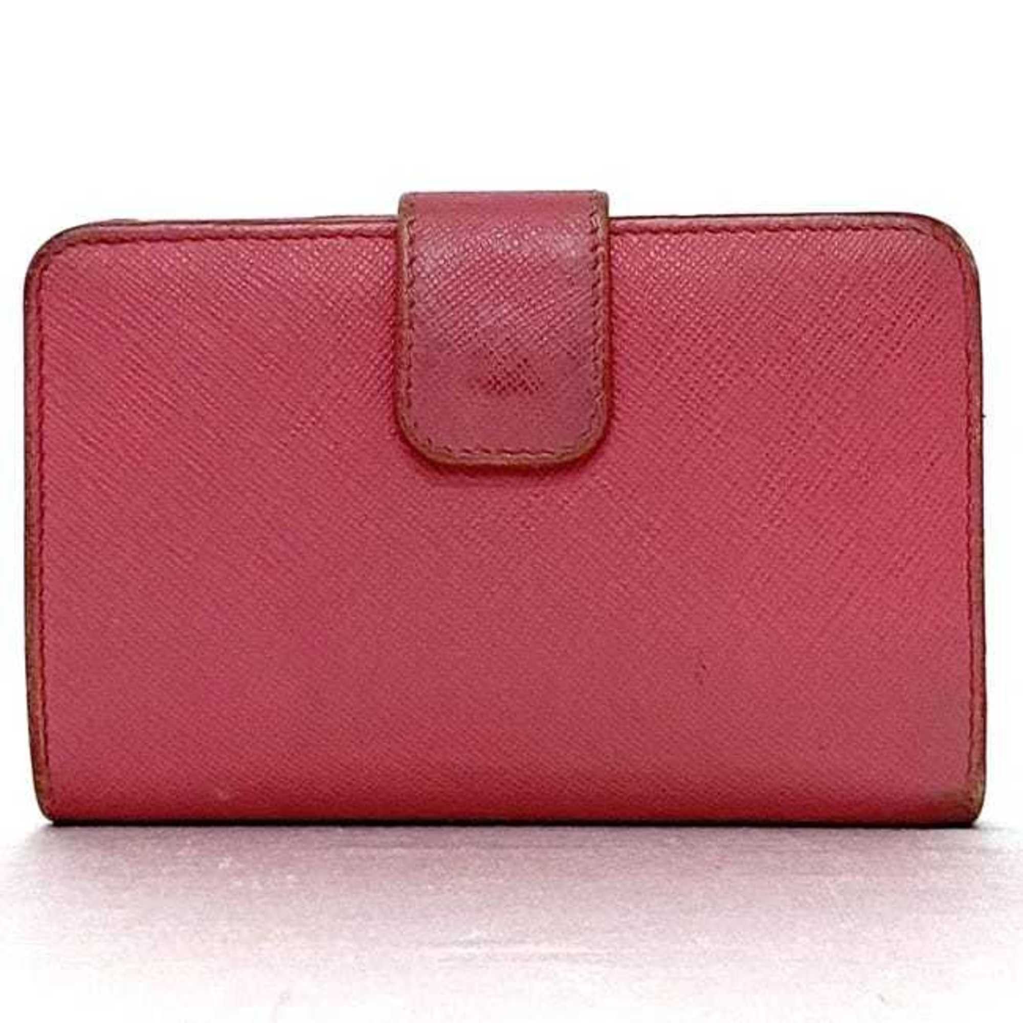 Prada Prada Bi-fold Wallet ec-22190 Pink 1ML225 Saffiano Leather 230 A PRADA Compact Women's Size ONE SIZE - 3 Thumbnail