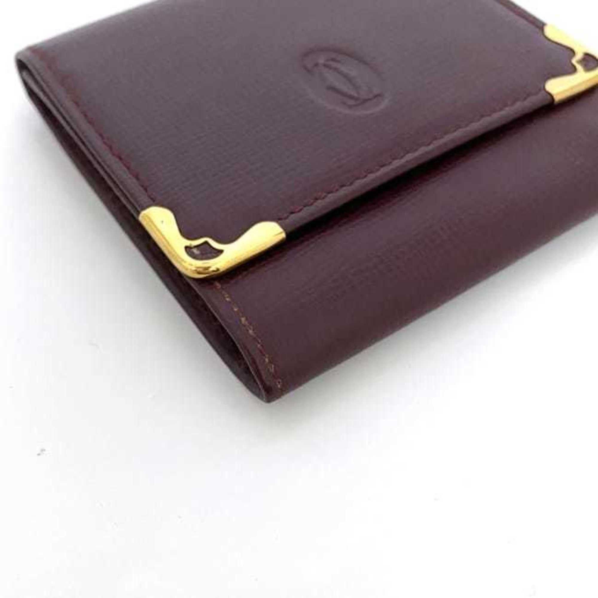 Cartier Cartier coin case ec-22263 Bordeaux Must purse leather compact wallet for men and women Size ONE SIZE - 5 Thumbnail