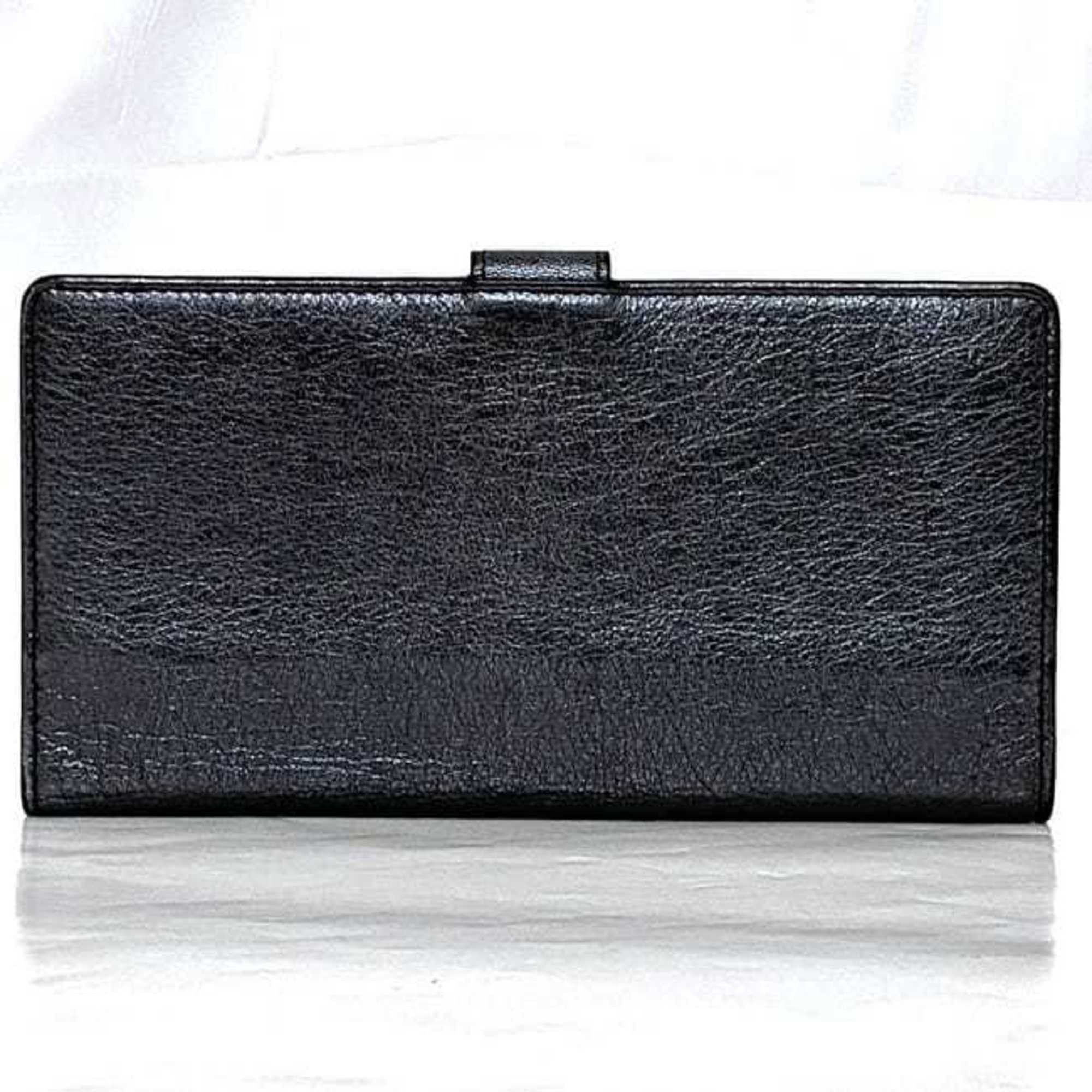 Salvatore Ferragamo Salvatore Ferragamo Bi-fold Long Wallet ec-22236 Silver Gancini JL-22 8817 Leather Studs Metallic Size ONE SIZE - 3 Thumbnail