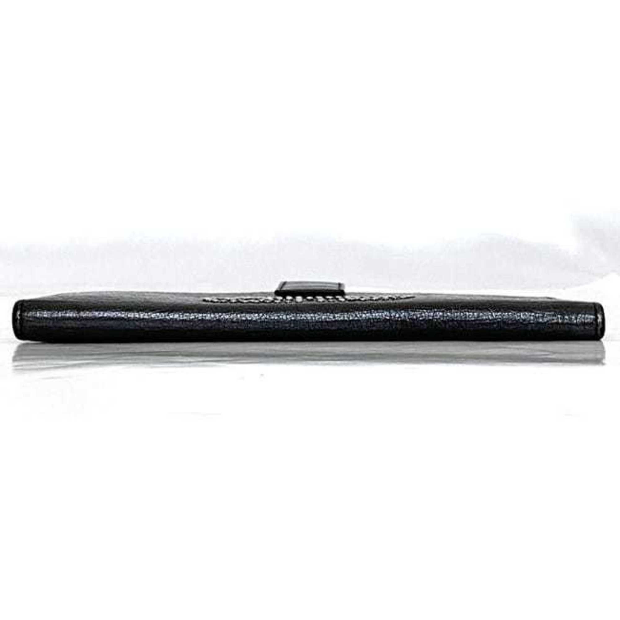 Salvatore Ferragamo Salvatore Ferragamo Bi-fold Long Wallet ec-22236 Silver Gancini JL-22 8817 Leather Studs Metallic Size ONE SIZE - 4 Thumbnail