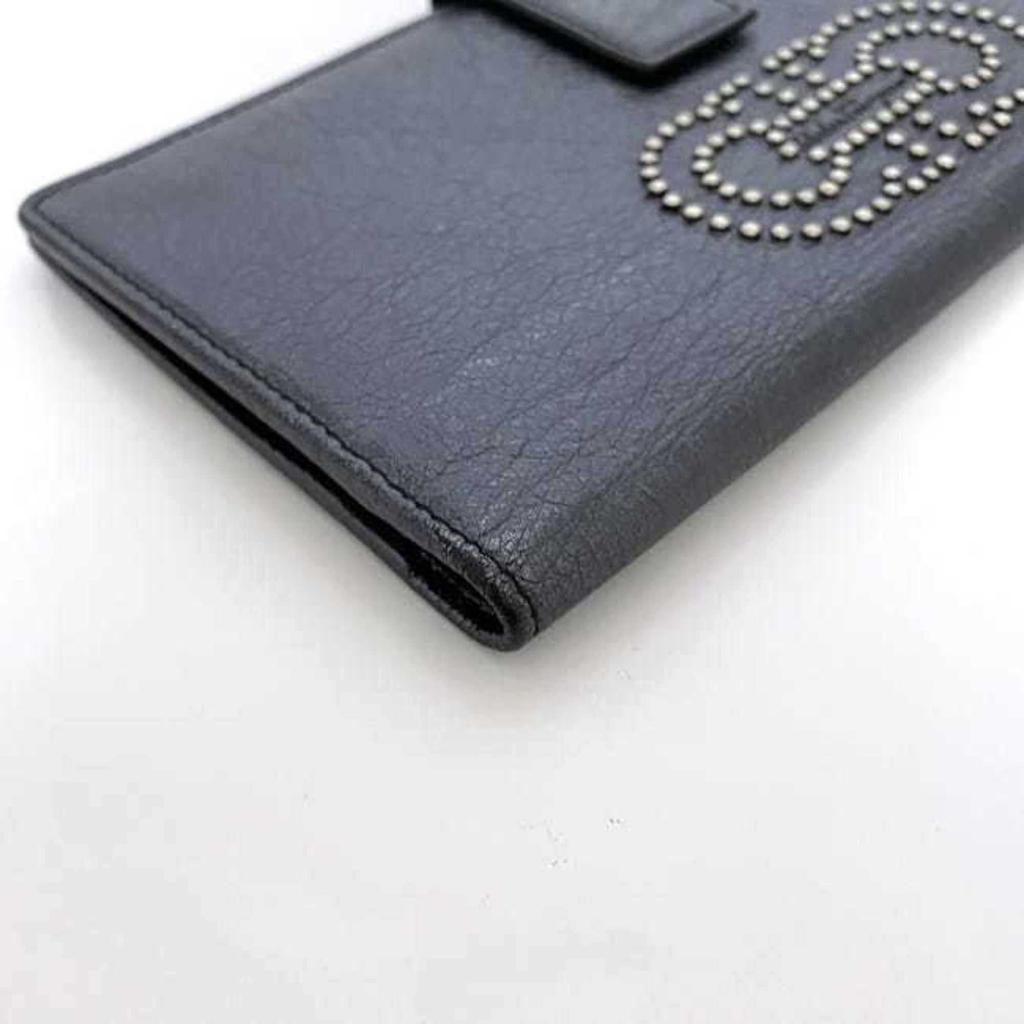 Salvatore Ferragamo Salvatore Ferragamo Bi-fold Long Wallet ec-22236 Silver Gancini JL-22 8817 Leather Studs Metallic Size ONE SIZE - 6 Thumbnail